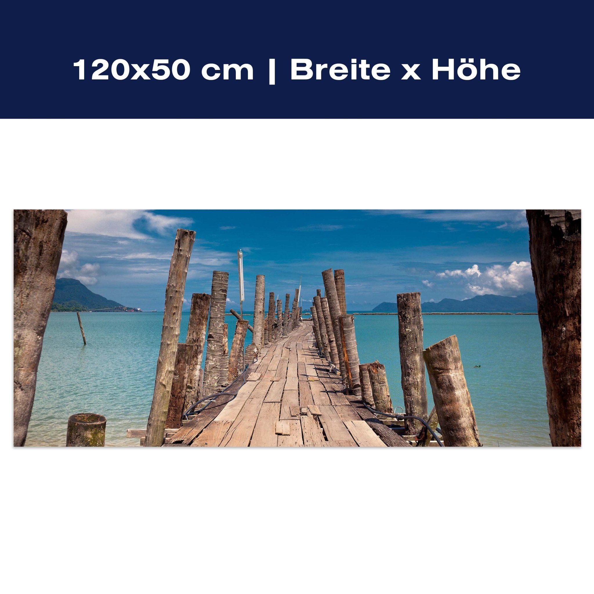 Leinwandbild Holzsteg ins Meer M0389 Leinwandbild Holzsteg ins Meer M0389