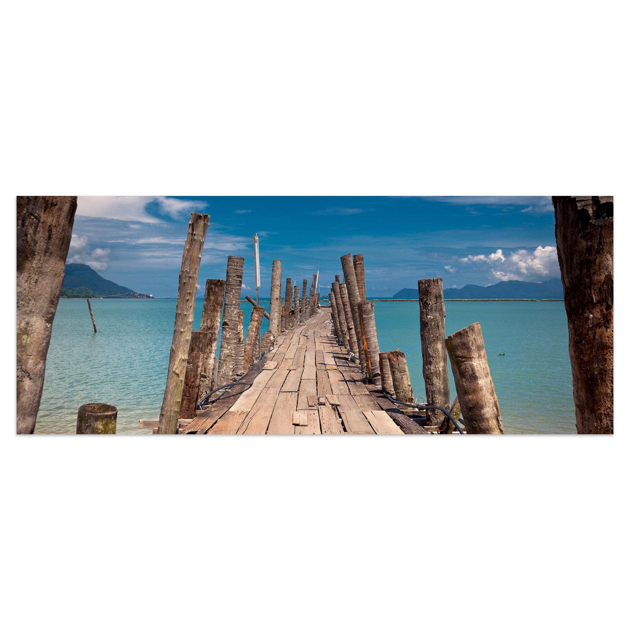 Leinwandbild Holzsteg ins Meer M0389 kaufen - Bild 1 Leinwandbild Holzsteg ins Meer M0389 kaufen - Bild 1