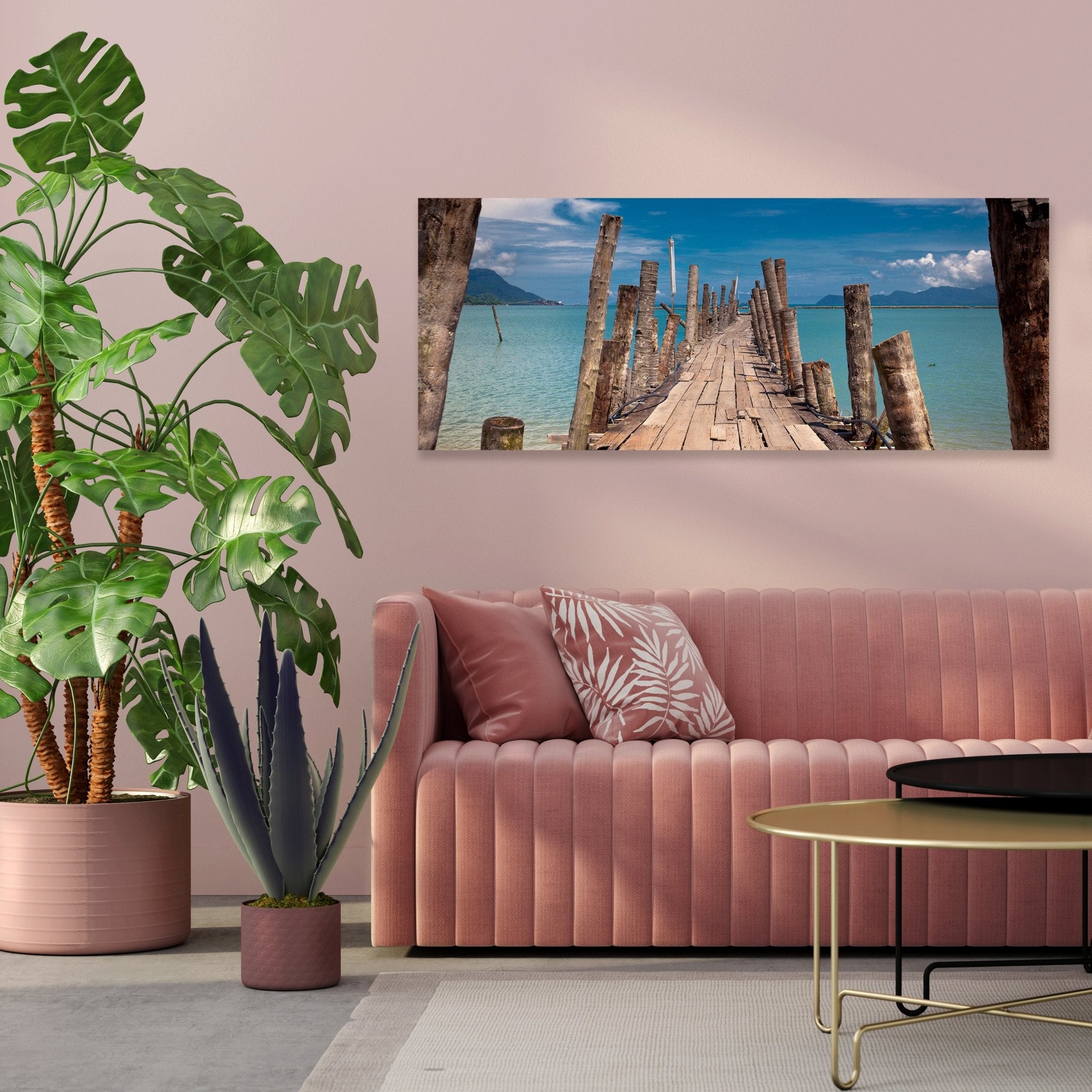 Leinwandbild Holzsteg ins Meer M0389 kaufen - Bild 3 Leinwandbild Holzsteg ins Meer M0389 kaufen - Bild 3