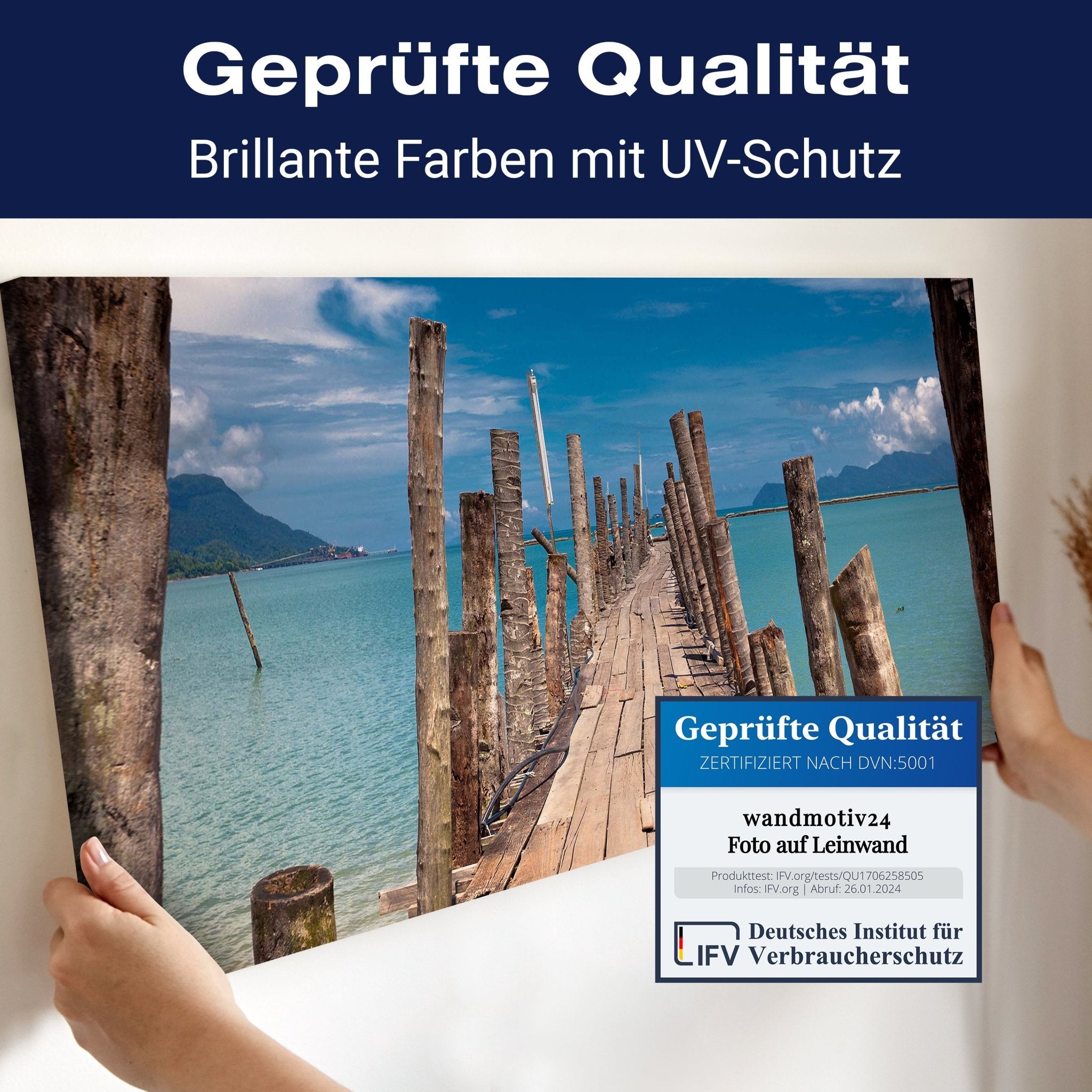 Leinwandbild Holzsteg ins Meer M0389 kaufen - Bild 4 Leinwandbild Holzsteg ins Meer M0389 kaufen - Bild 4