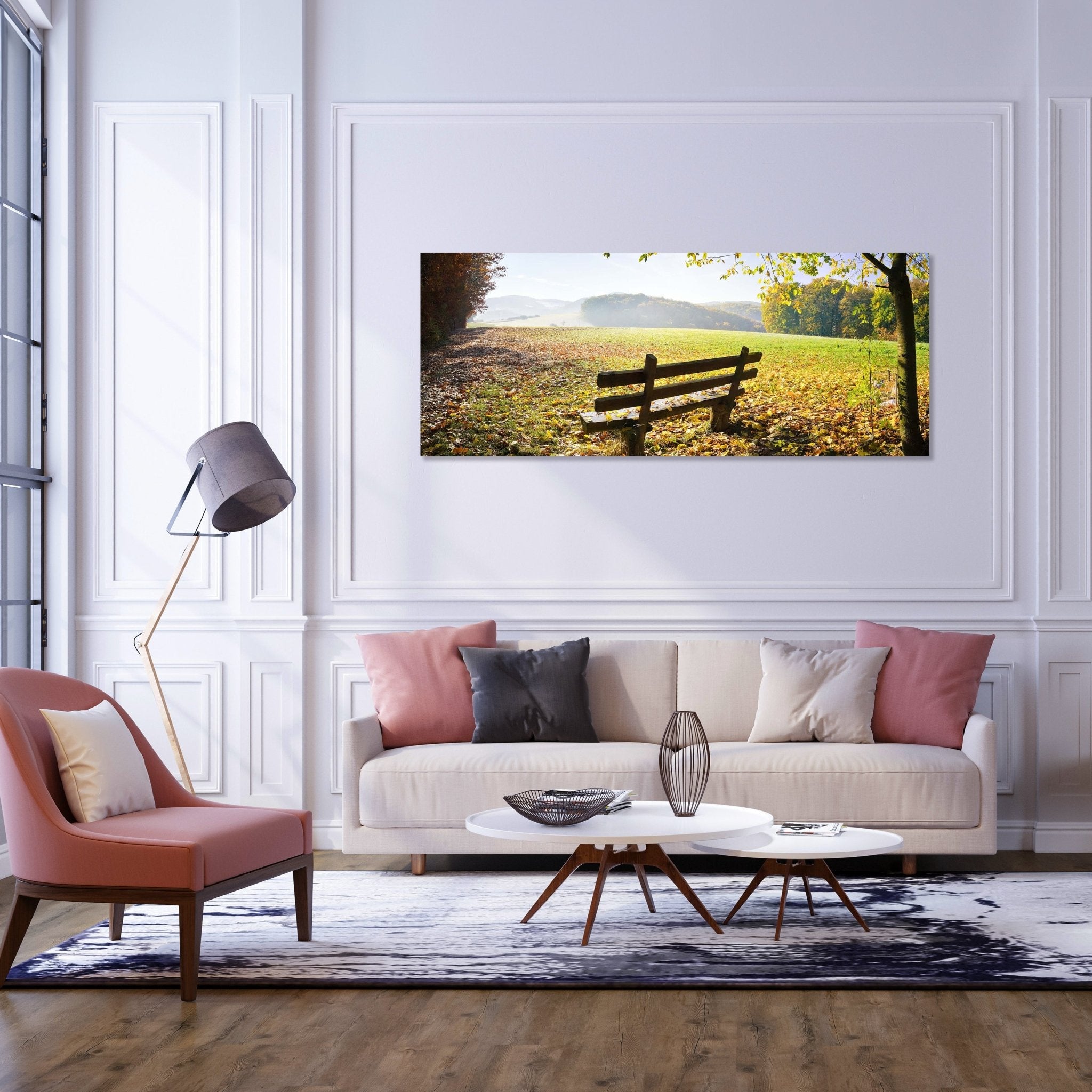 Leinwandbild Parkbank im Herbst M0415 kaufen - Bild 2 Leinwandbild Parkbank im Herbst M0415 kaufen - Bild 2