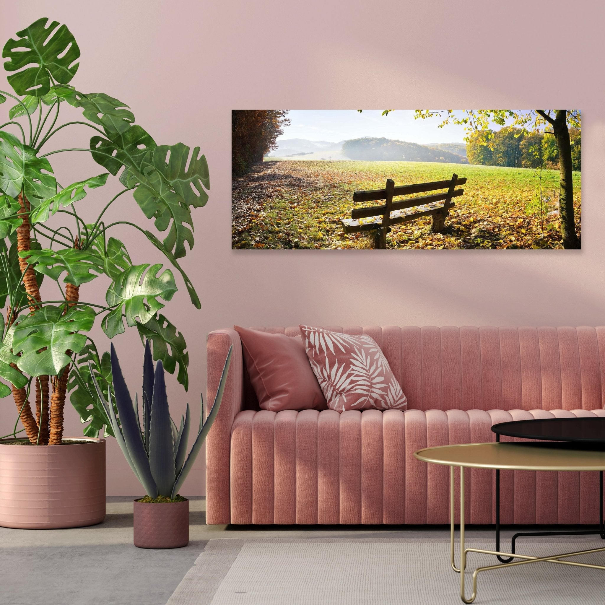 Leinwandbild Parkbank im Herbst M0415 kaufen - Bild 3 Leinwandbild Parkbank im Herbst M0415 kaufen - Bild 3