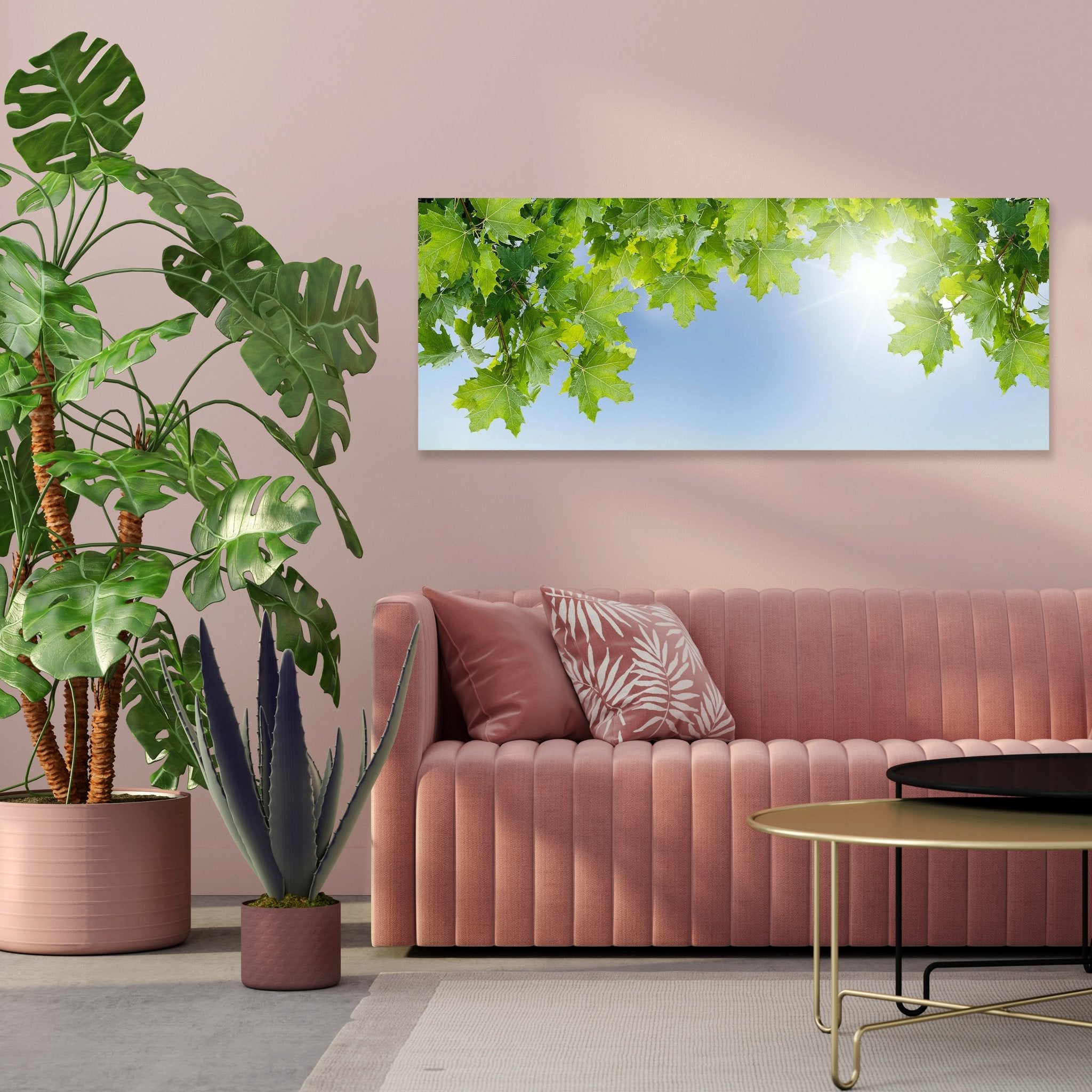 Leinwandbild Weißer Zaun mit Ahornzweigen M0419 kaufen - Bild 3 Leinwandbild Weißer Zaun mit Ahornzweigen M0419 kaufen - Bild 3