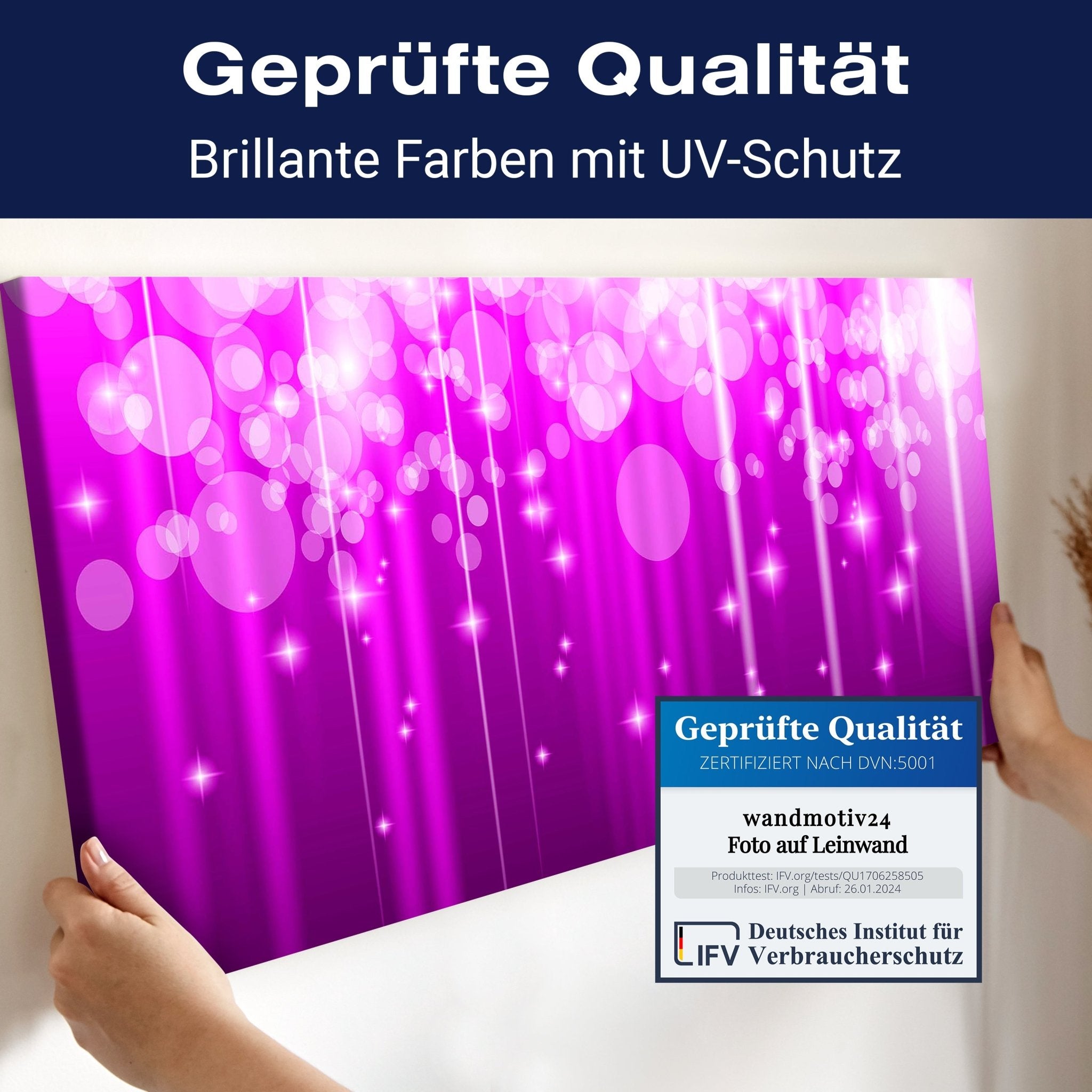 Leinwandbild Pinker Lichterregen M0424 kaufen - Bild 4 Leinwandbild Pinker Lichterregen M0424 kaufen - Bild 4