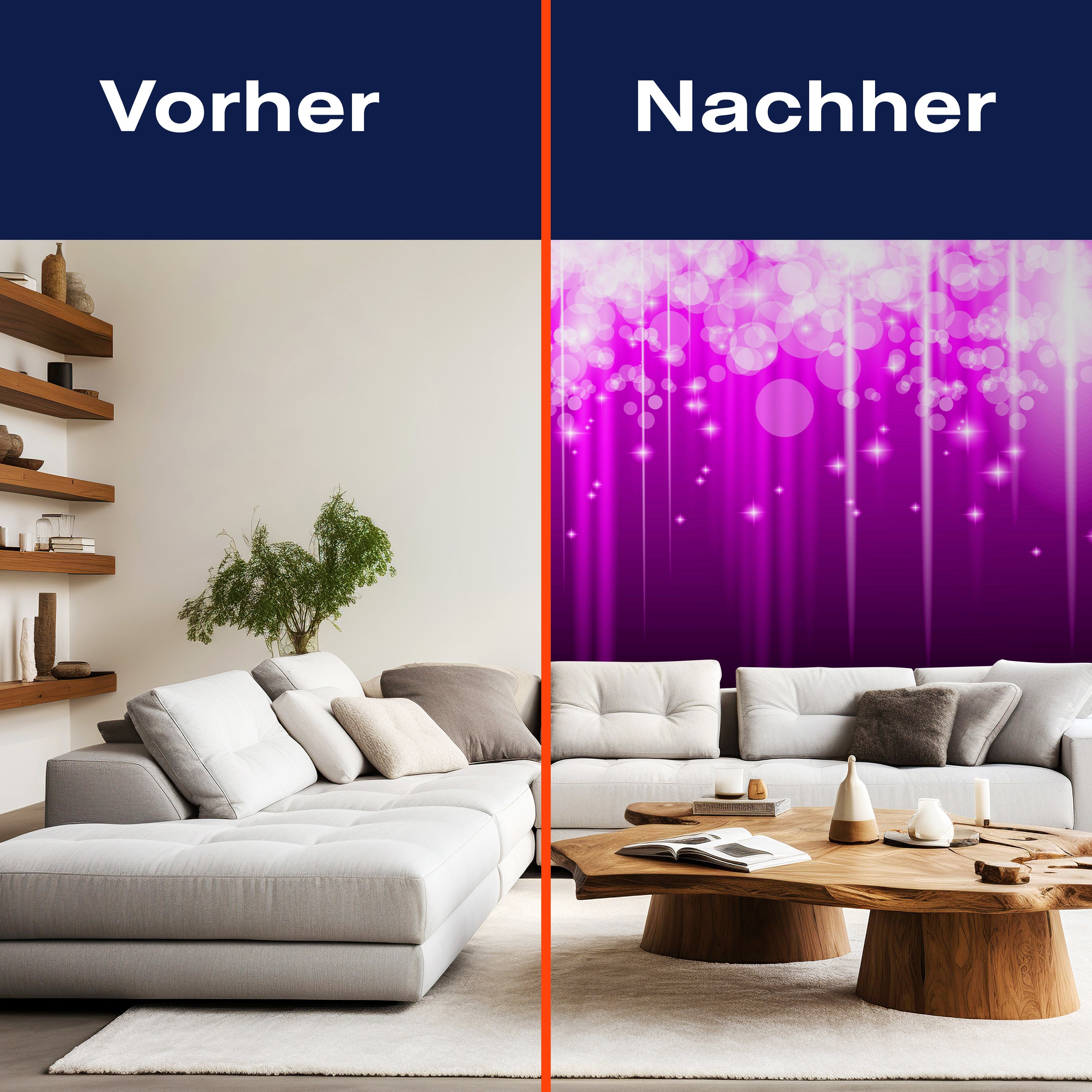 Fototapete Pinker Lichterregen M0424 - Bild 9 Fototapete Pinker Lichterregen M0424 - Bild 9