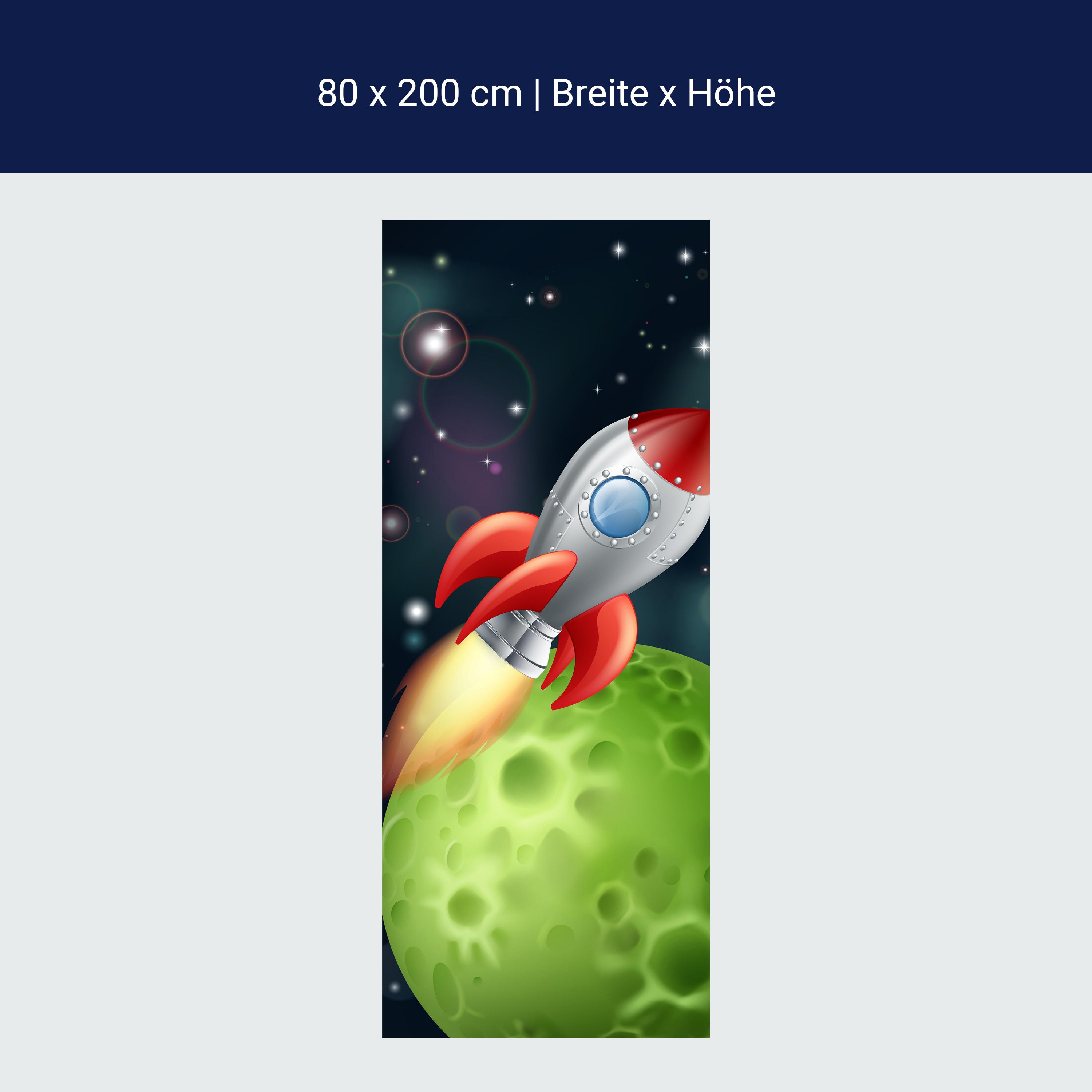 Türtapete Rakete im Weltall M0432 Türtapete Rakete im Weltall M0432