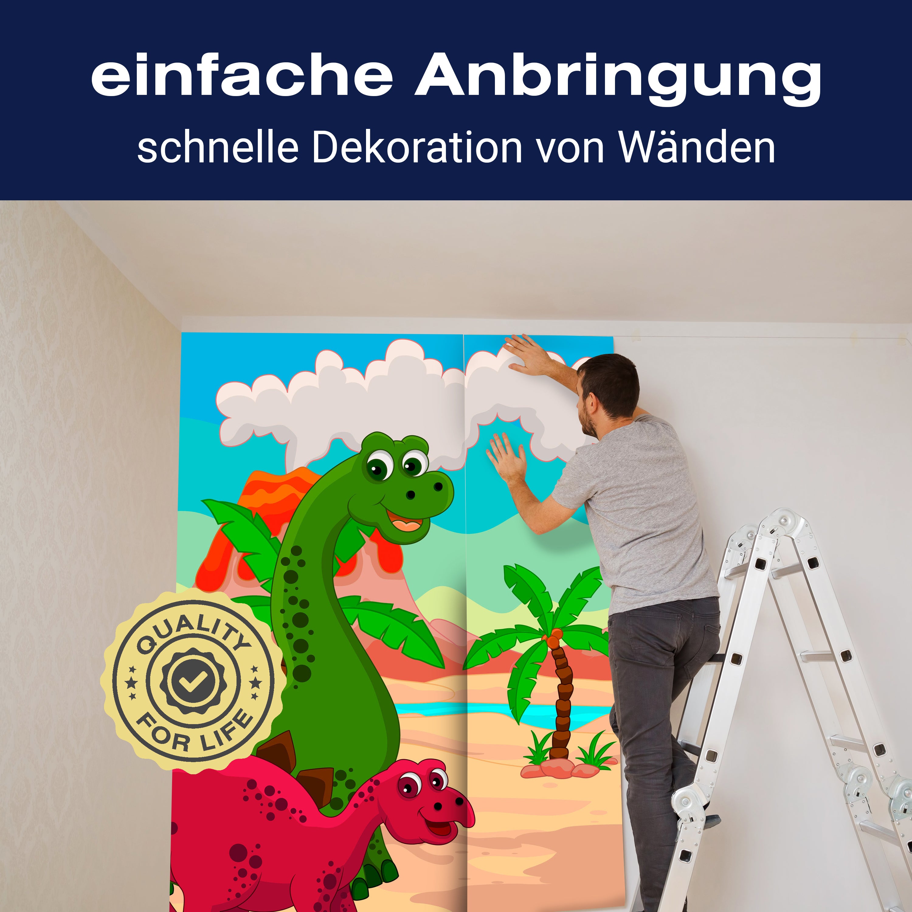 Fototapete Kinderzimmer Dinosaurier M0433 - Bild 3 Fototapete Kinderzimmer Dinosaurier M0433 - Bild 3