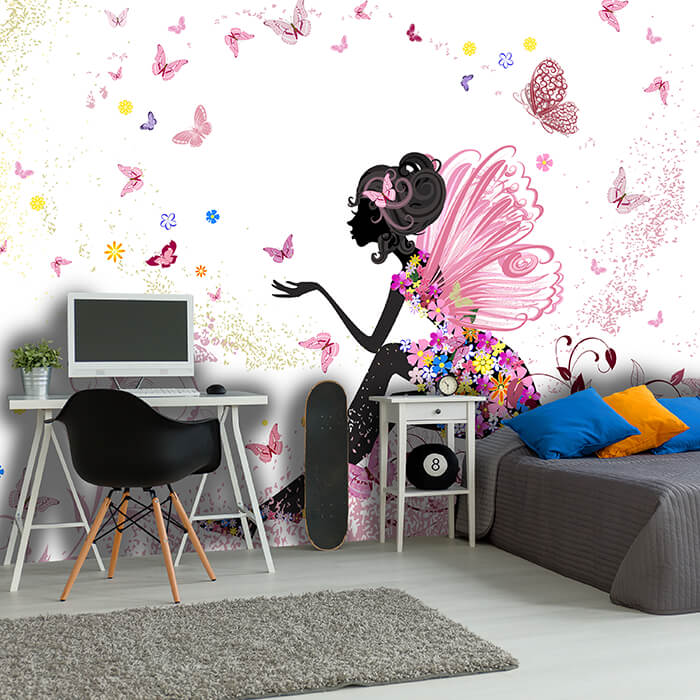 Fototapete Kinderzimmer Schmetterlingselfe M0438 - Bild 1 Fototapete Kinderzimmer Schmetterlingselfe M0438 - Bild 1