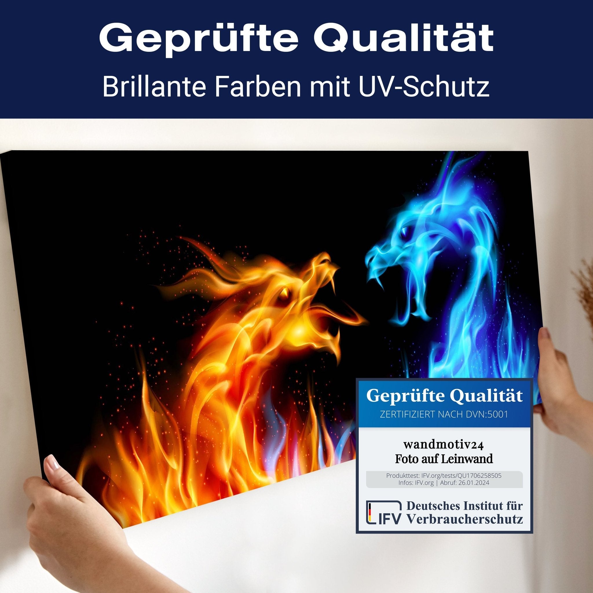 Leinwandbild Feuerdrachen M0440 kaufen - Bild 4 Leinwandbild Feuerdrachen M0440 kaufen - Bild 4