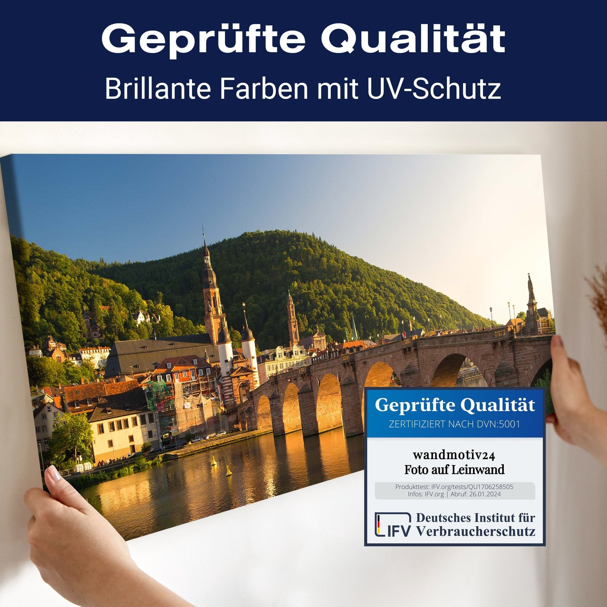 Leinwandbild Alte Brücke Heidelberg M0447 kaufen - Bild 4 Leinwandbild Alte Brücke Heidelberg M0447 kaufen - Bild 4