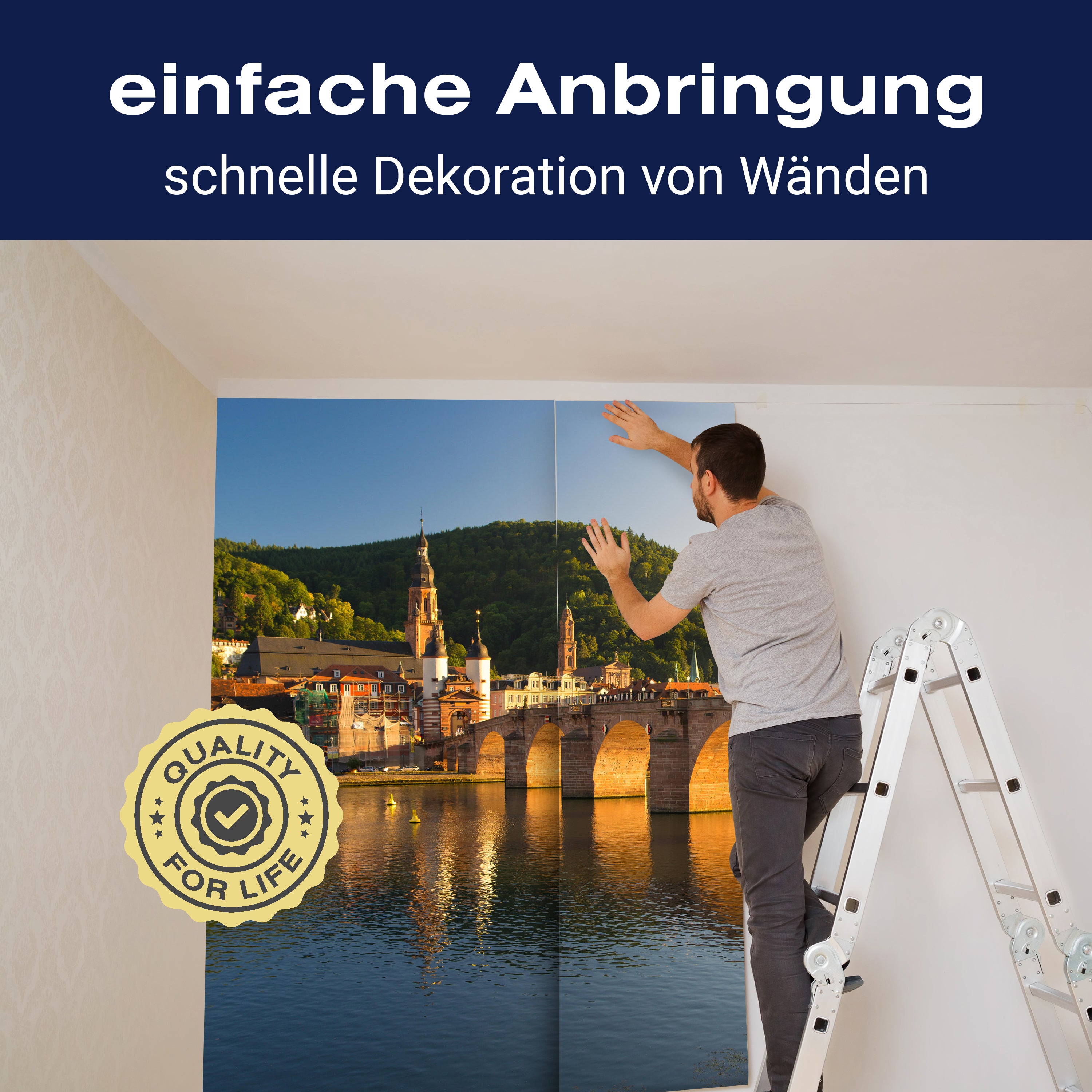 Fototapete Alte Brücke Heidelberg M0447 - Bild 3 Fototapete Alte Brücke Heidelberg M0447 - Bild 3