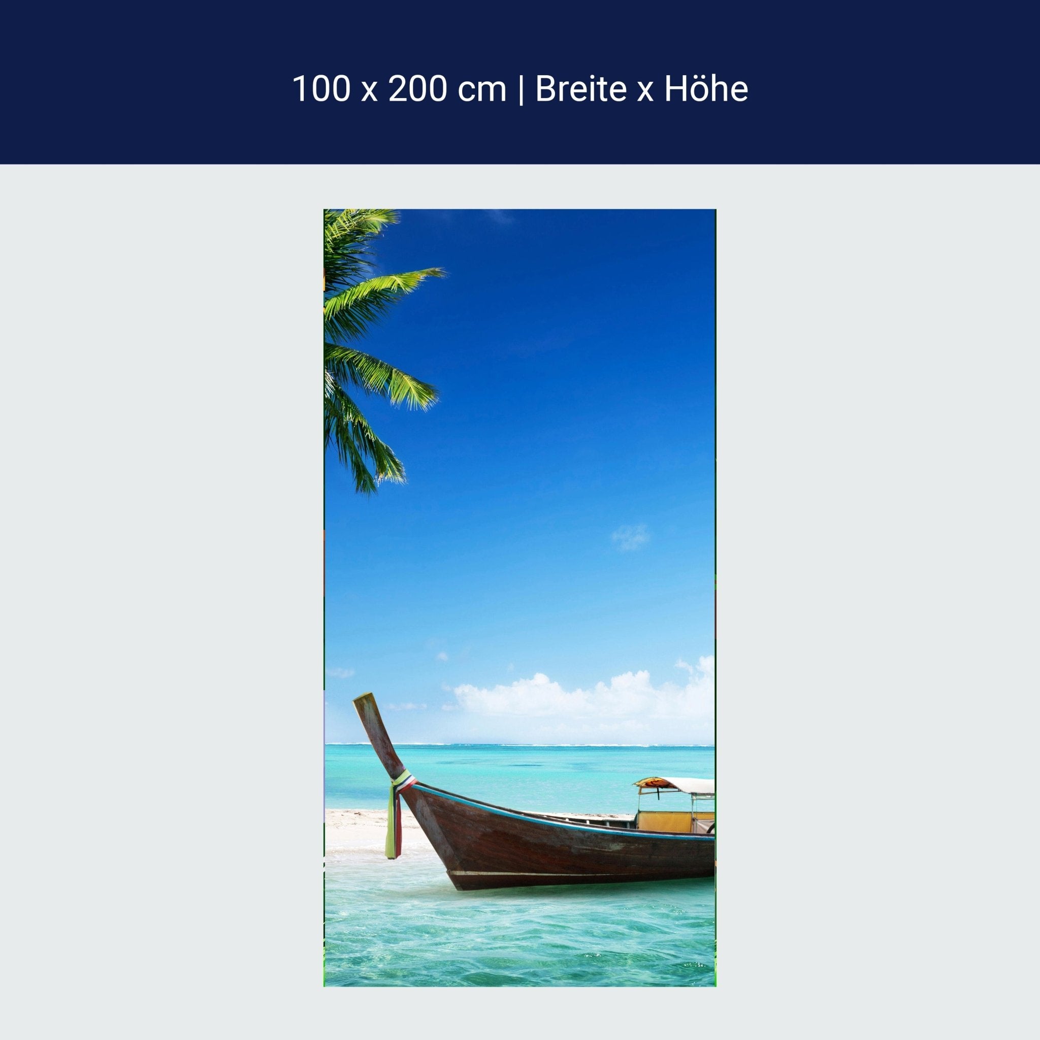 Türtapete Fischerboot am Strand M0452 Türtapete Fischerboot am Strand M0452