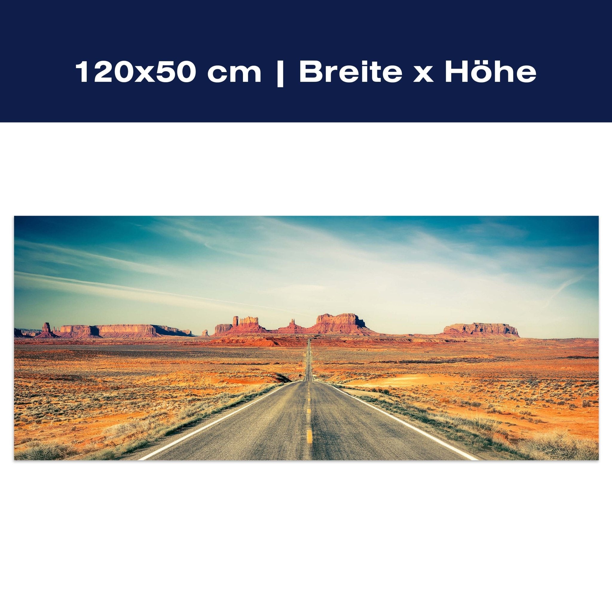 Leinwandbild Highway Monument Valley M0457 Leinwandbild Highway Monument Valley M0457