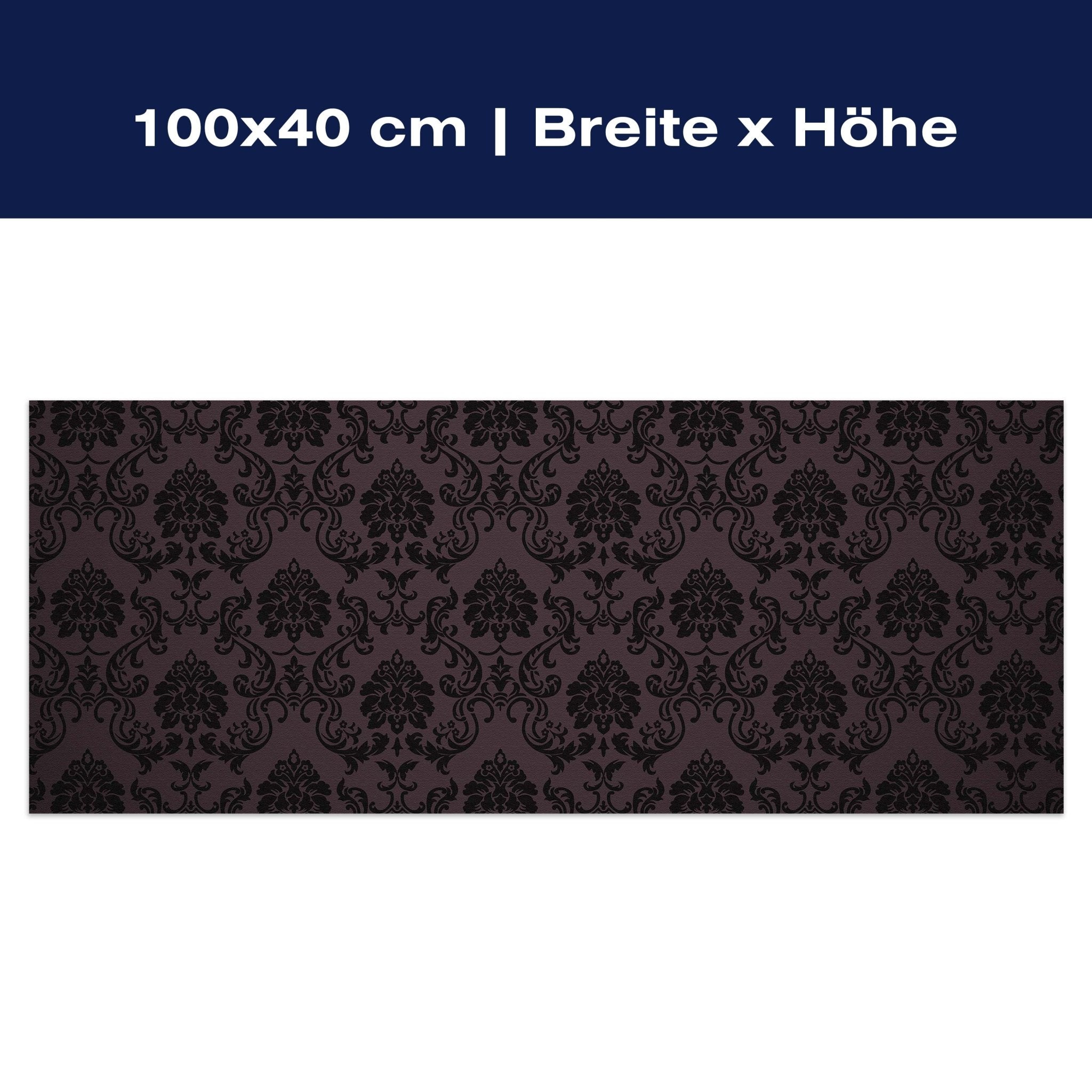 Leinwandbild Barockmuster Schwarz M0464 Leinwandbild Barockmuster Schwarz M0464