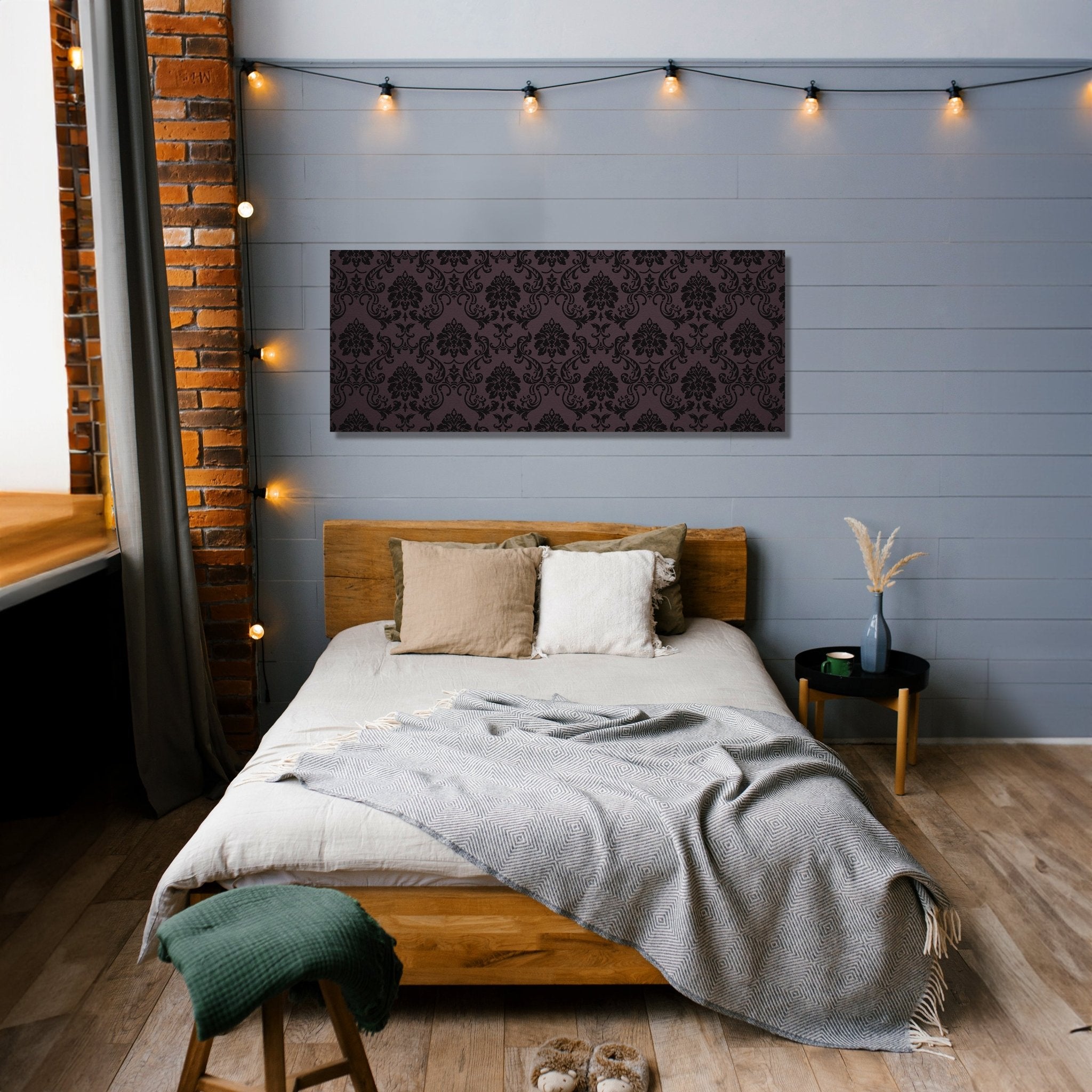 Leinwandbild Barockmuster Schwarz M0464 kaufen - Bild 2 Leinwandbild Barockmuster Schwarz M0464 kaufen - Bild 2