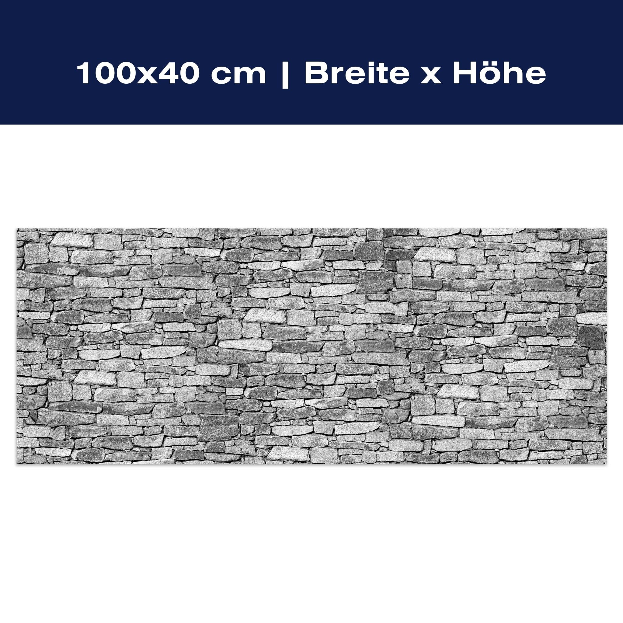 Leinwandbild Natursteinmauer Grau M0472 Leinwandbild Natursteinmauer Grau M0472