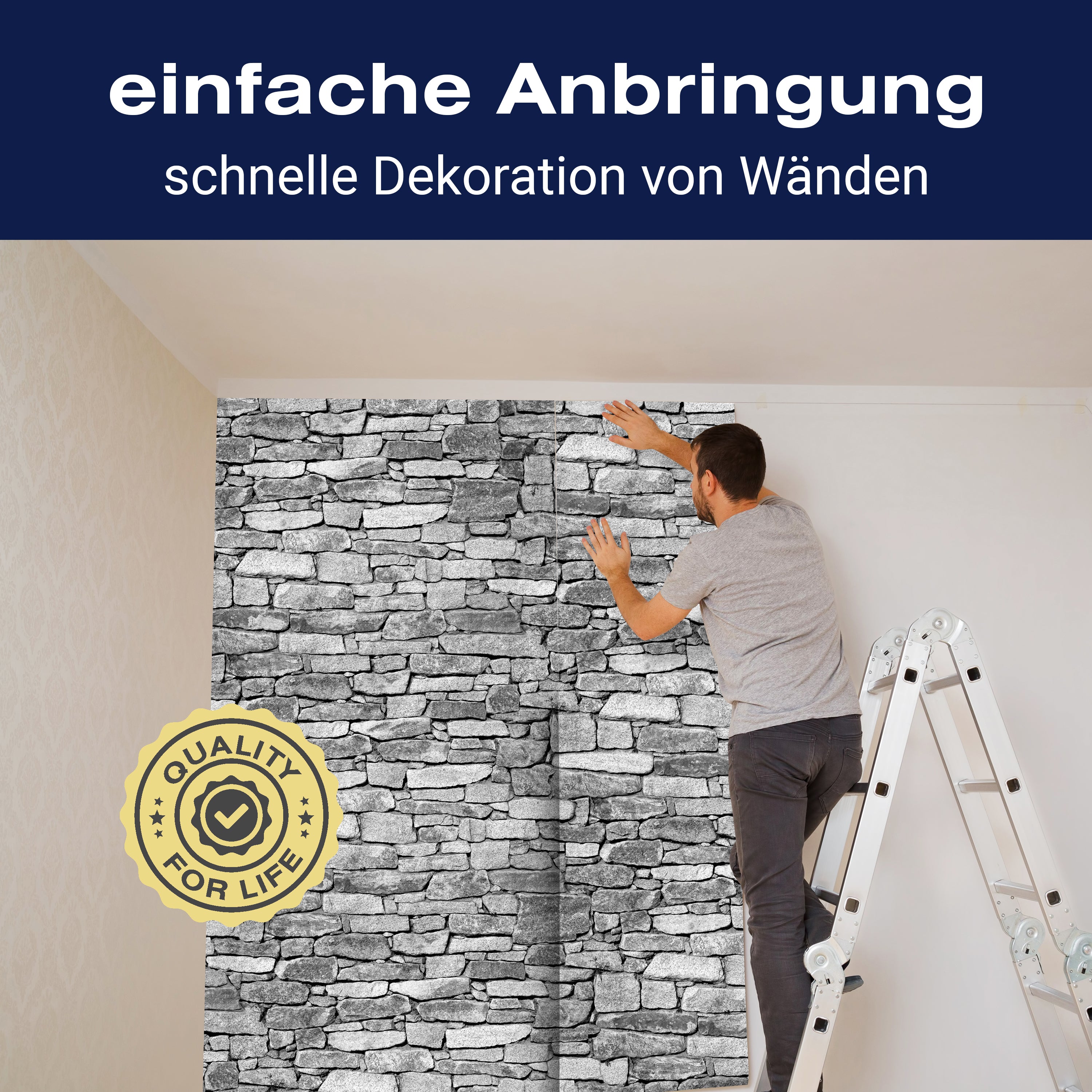 Fototapete Natursteinmauer Grau M0472 - Bild 3 Fototapete Natursteinmauer Grau M0472 - Bild 3