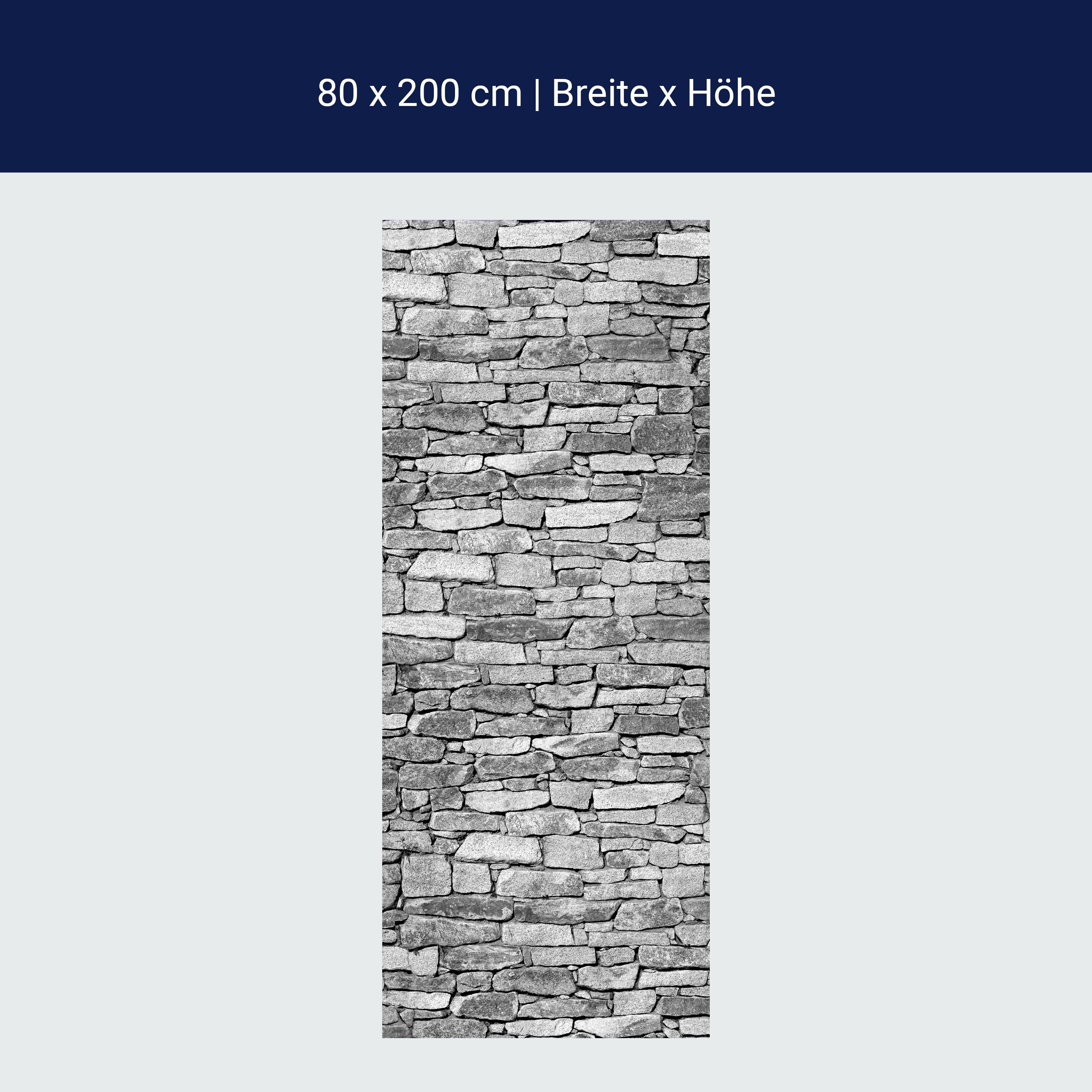 Türtapete Natursteinmauer Grau M0472 Türtapete Natursteinmauer Grau M0472