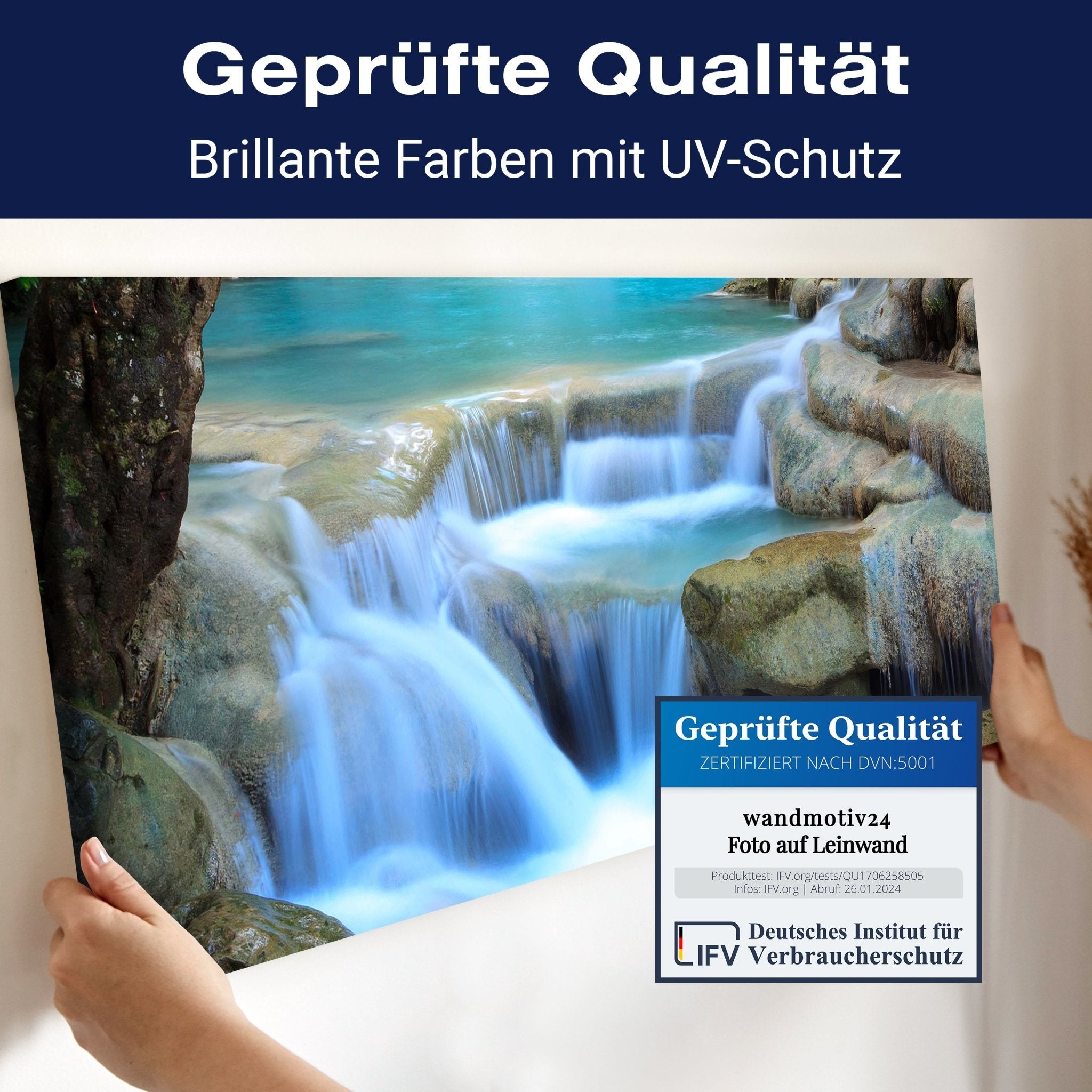 Leinwandbild Wasserfall im Wald M0485 kaufen - Bild 4 Leinwandbild Wasserfall im Wald M0485 kaufen - Bild 4