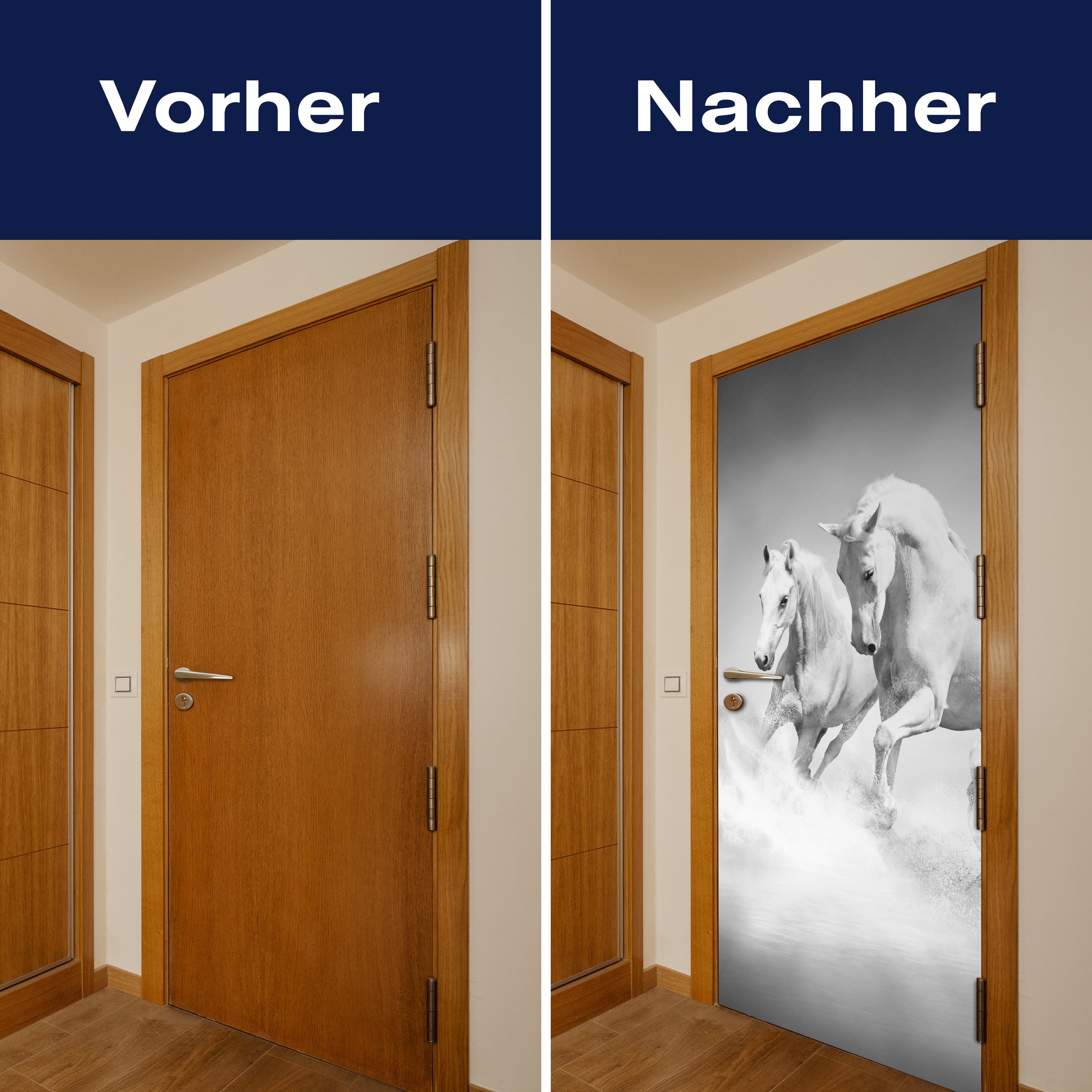 Türtapete weiße Traumpferde M0489 - Bild 10 Türtapete weiße Traumpferde M0489 - Bild 10