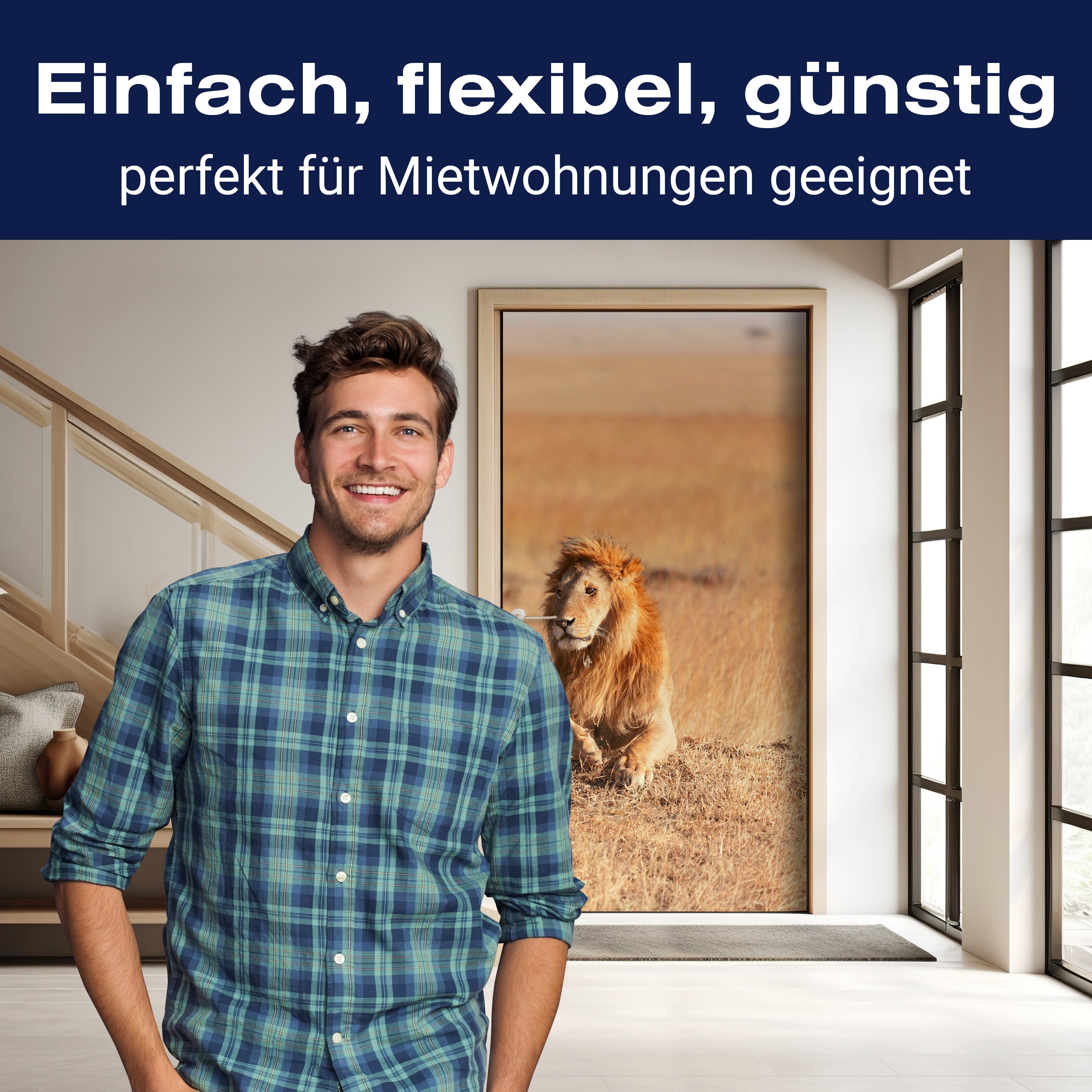 Türtapete König der Savanne M0515 - Bild 3 Türtapete König der Savanne M0515 - Bild 3