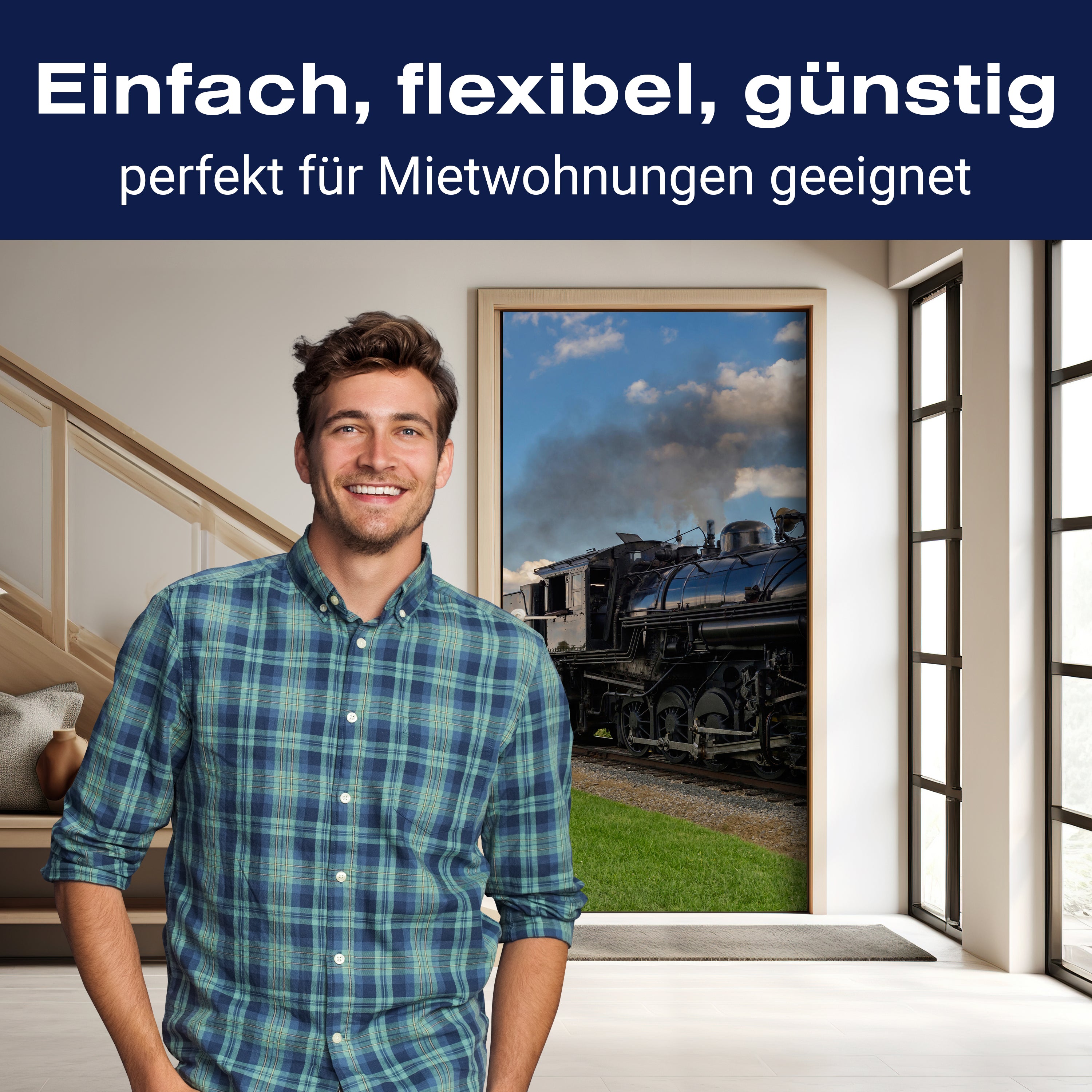 Türtapete Alte Dampflock M0516 - Bild 3 Türtapete Alte Dampflock M0516 - Bild 3