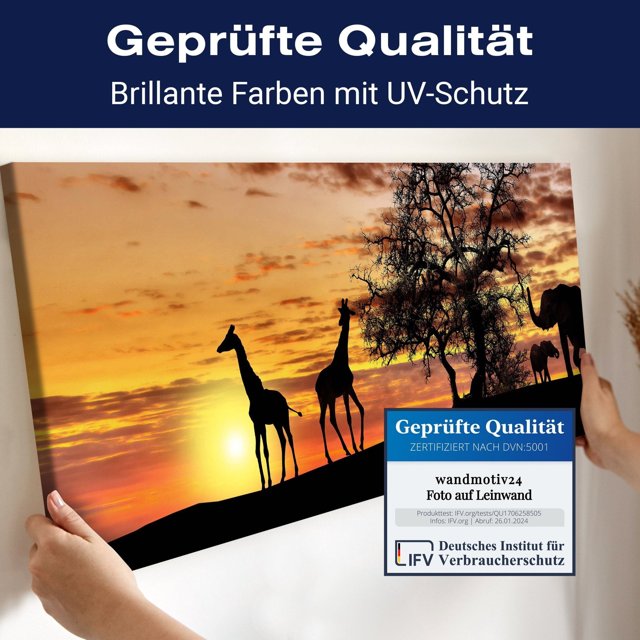 Leinwandbild Tiere im Abendrot M0518 kaufen - Bild 4 Leinwandbild Tiere im Abendrot M0518 kaufen - Bild 4