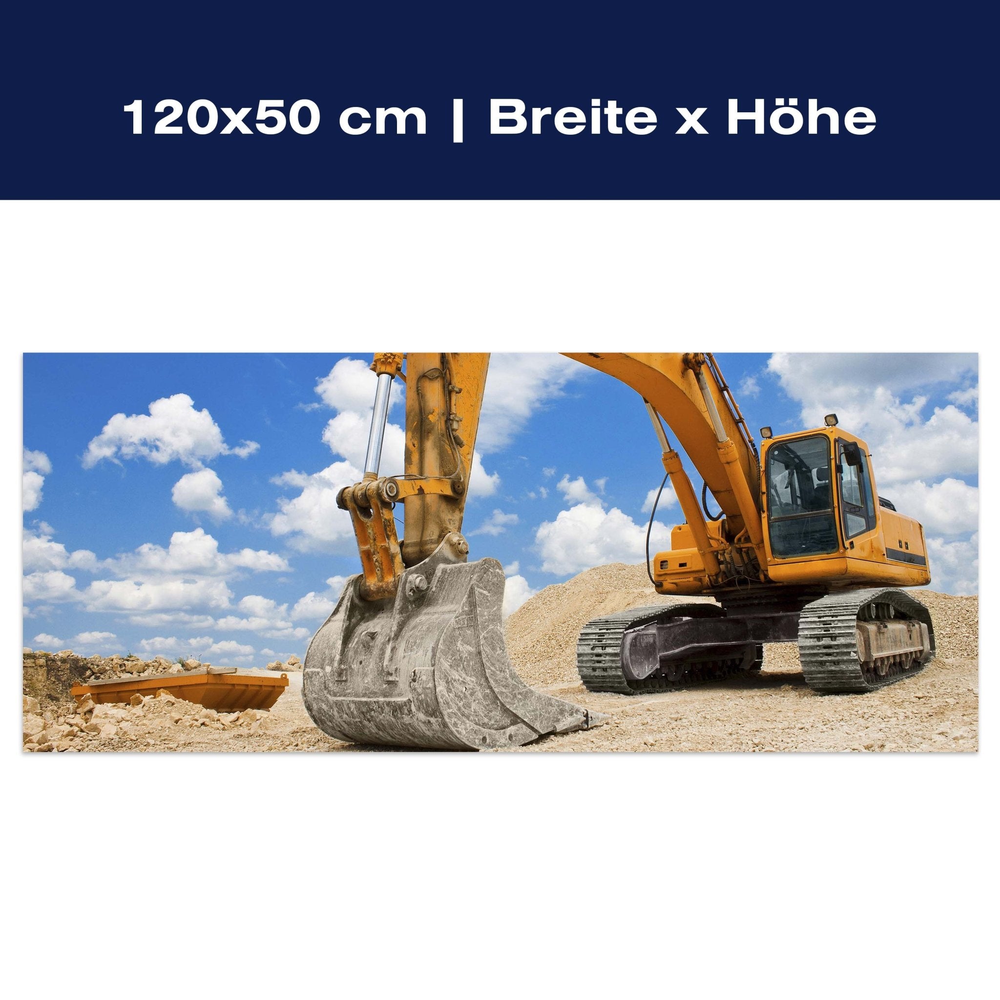 Leinwandbild Bagger M0520 Leinwandbild Bagger M0520