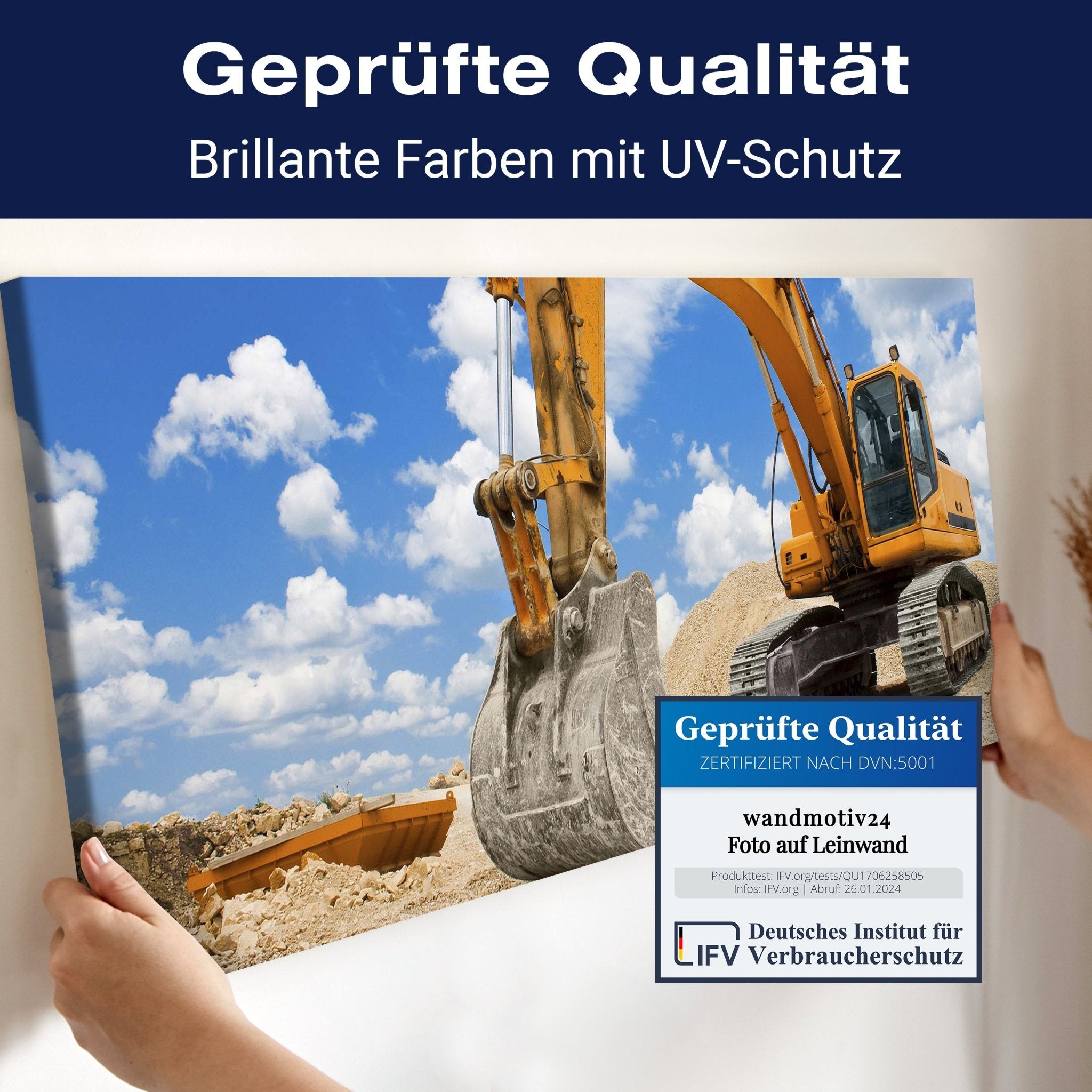 Leinwandbild Bagger M0520 kaufen - Bild 4 Leinwandbild Bagger M0520 kaufen - Bild 4