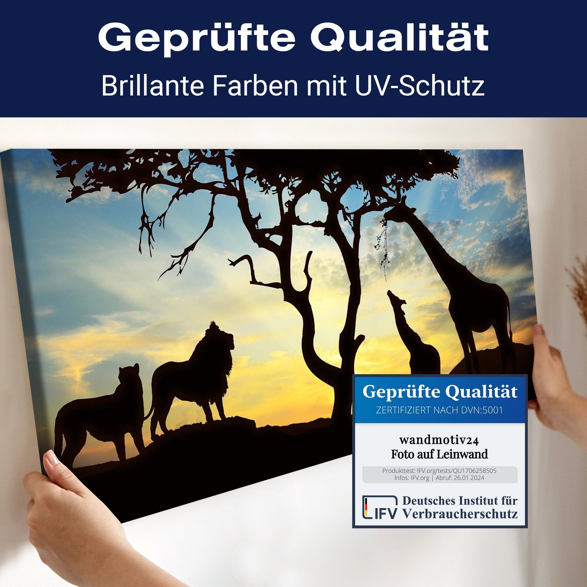 Leinwandbild Afrikanische Schatten M0521 kaufen - Bild 4 Leinwandbild Afrikanische Schatten M0521 kaufen - Bild 4