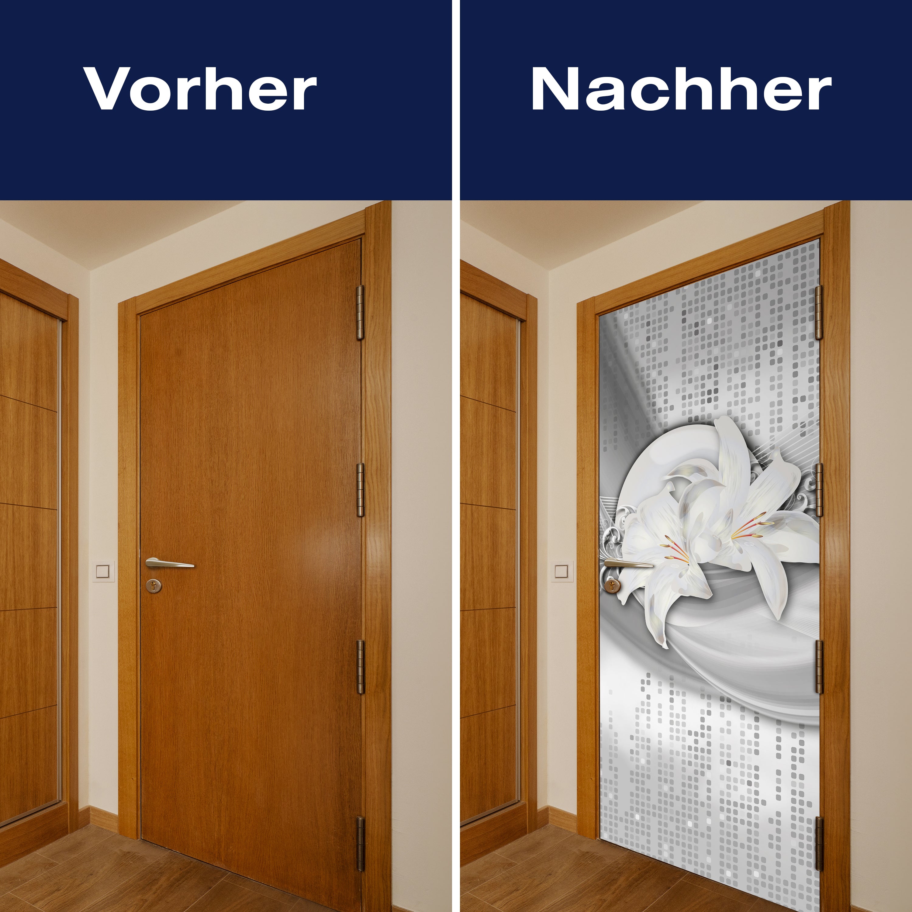 Türtapete abstrakte Lilien grau silber M0524 - Bild 10 Türtapete abstrakte Lilien grau silber M0524 - Bild 10