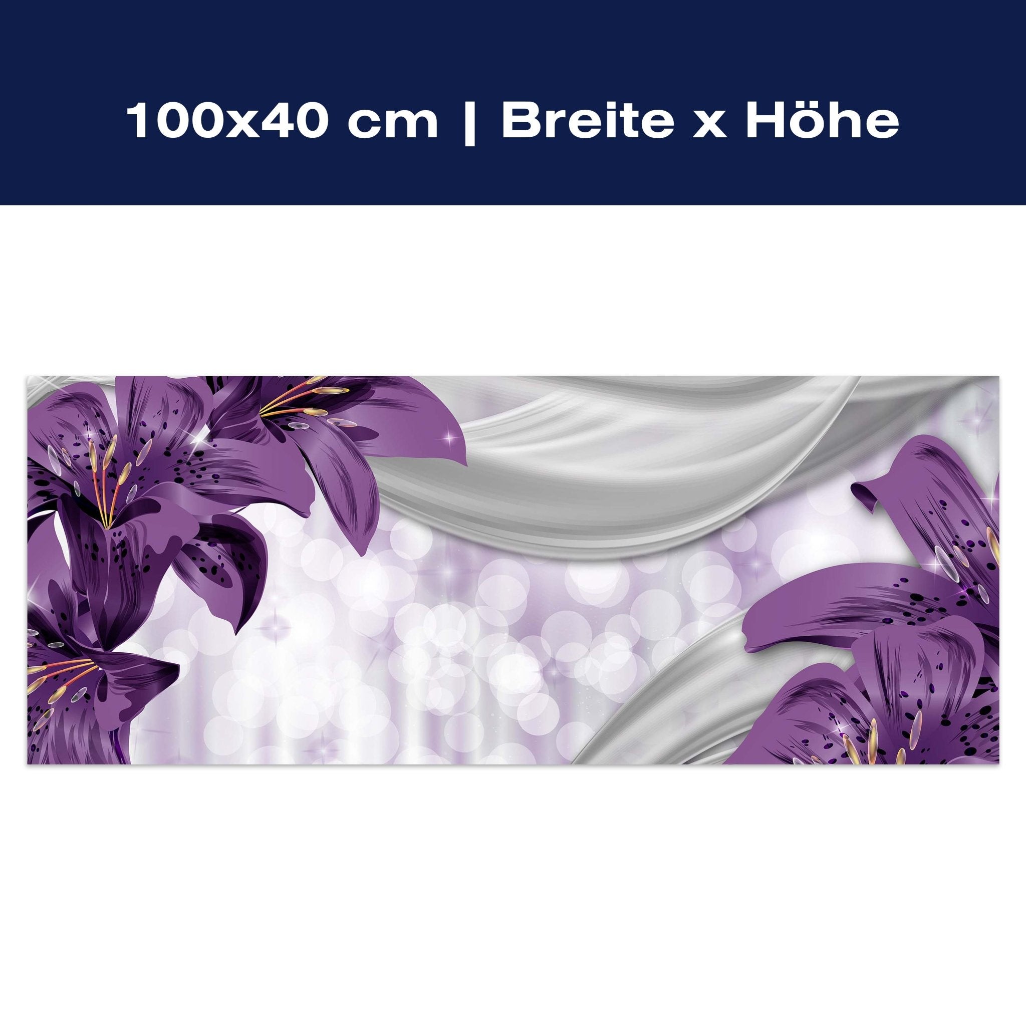 Leinwandbild Lilie Lila abstrakt M0526 Leinwandbild Lilie Lila abstrakt M0526