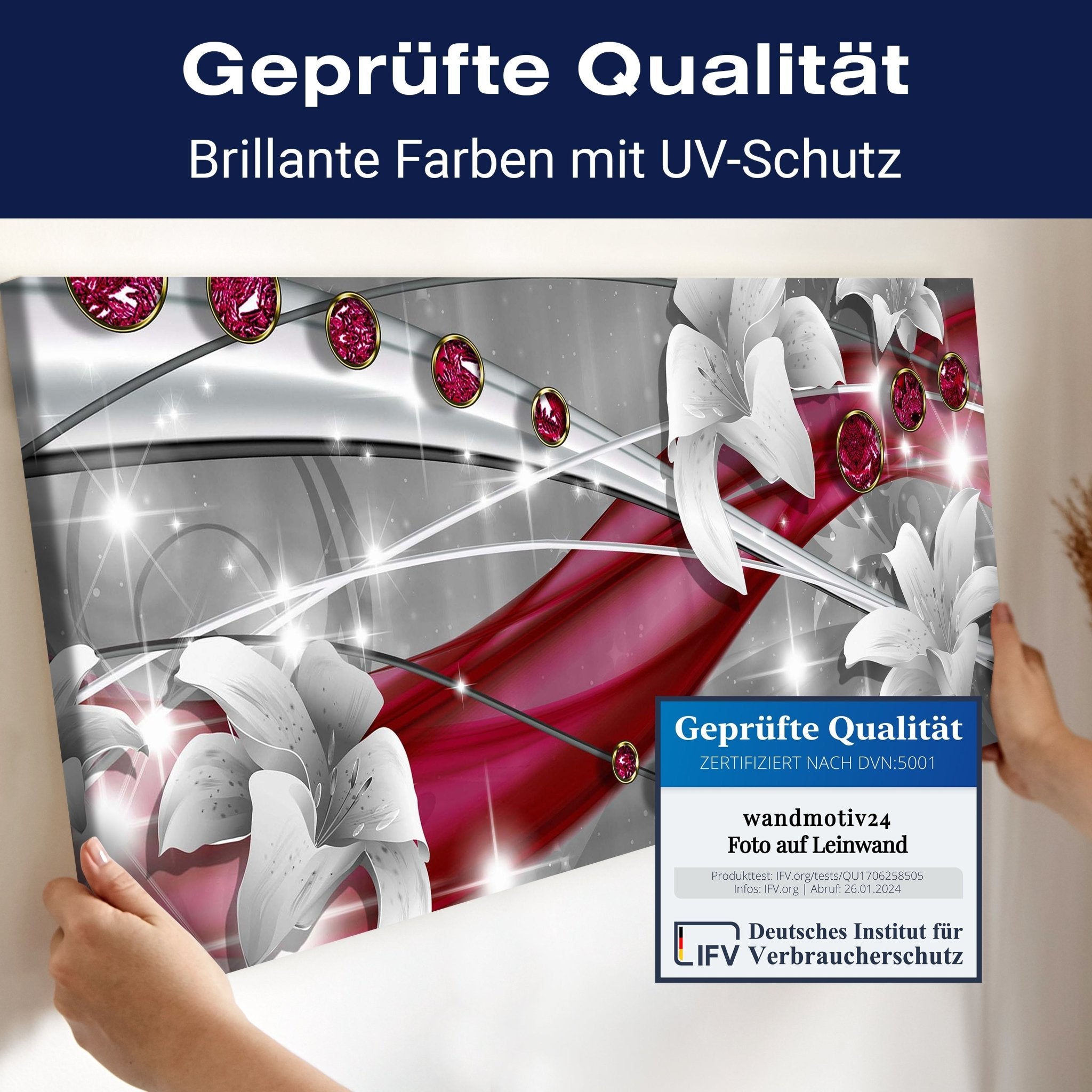 Leinwandbild Abstrakt Diamant Lilie M0530 kaufen - Bild 4 Leinwandbild Abstrakt Diamant Lilie M0530 kaufen - Bild 4