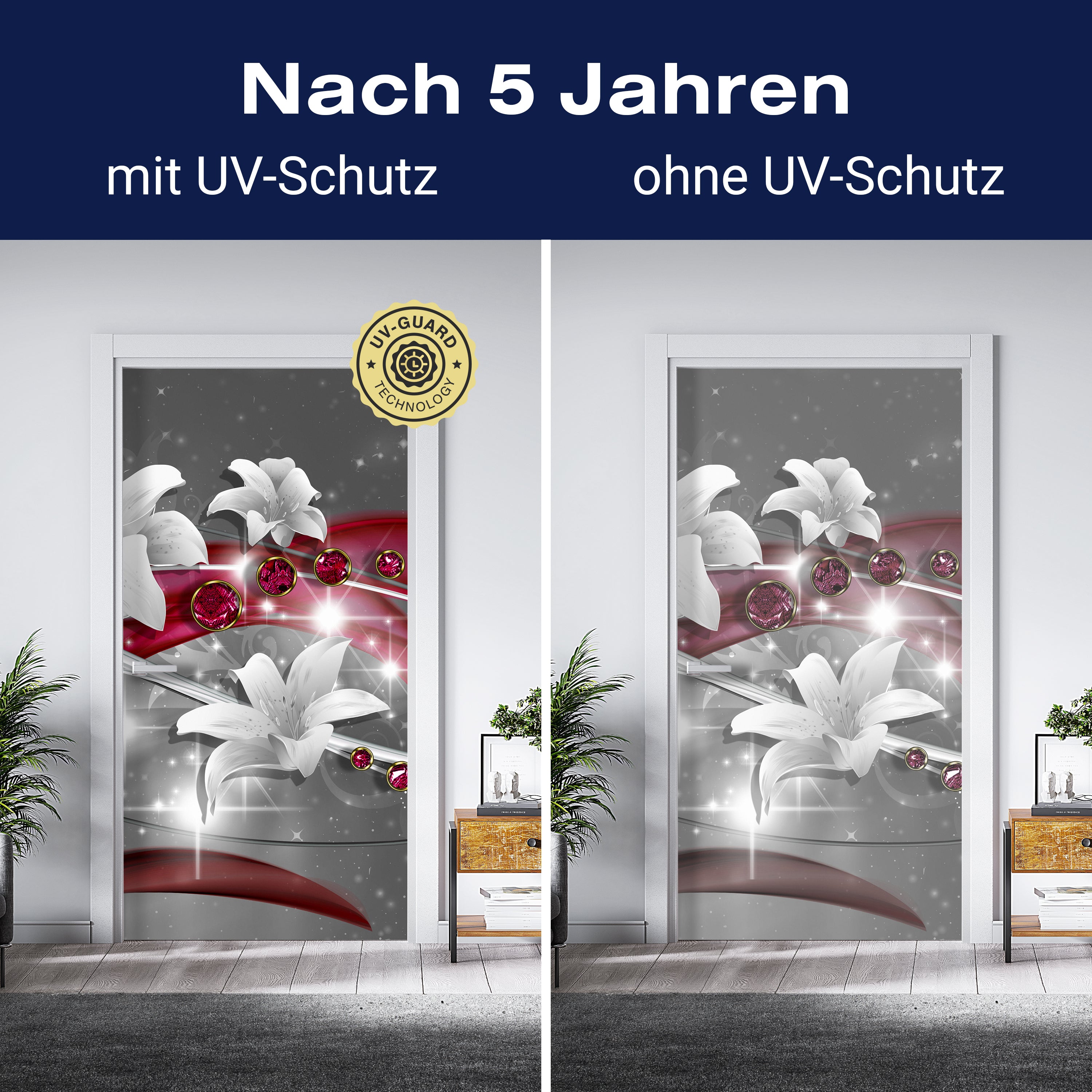 Türtapete Abstrakt Diamant Lilie M0530 - Bild 4 Türtapete Abstrakt Diamant Lilie M0530 - Bild 4