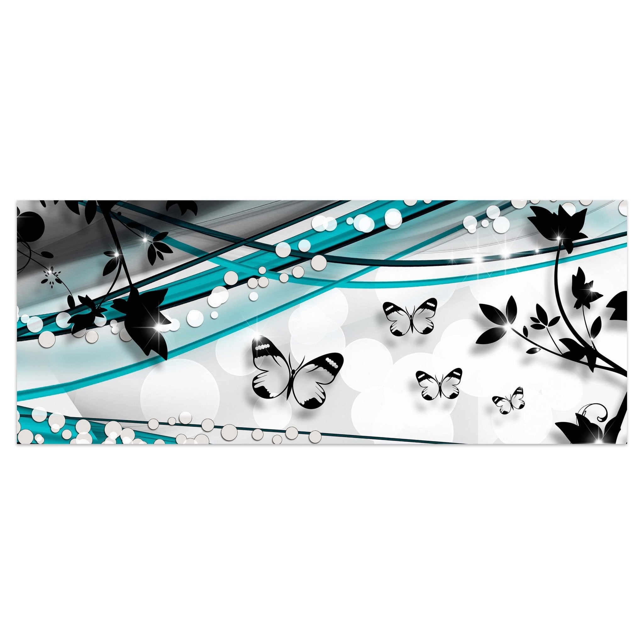 Leinwandbild Schmetterling Ranken Grün M0535 kaufen - Bild 1 Leinwandbild Schmetterling Ranken Grün M0535 kaufen - Bild 1