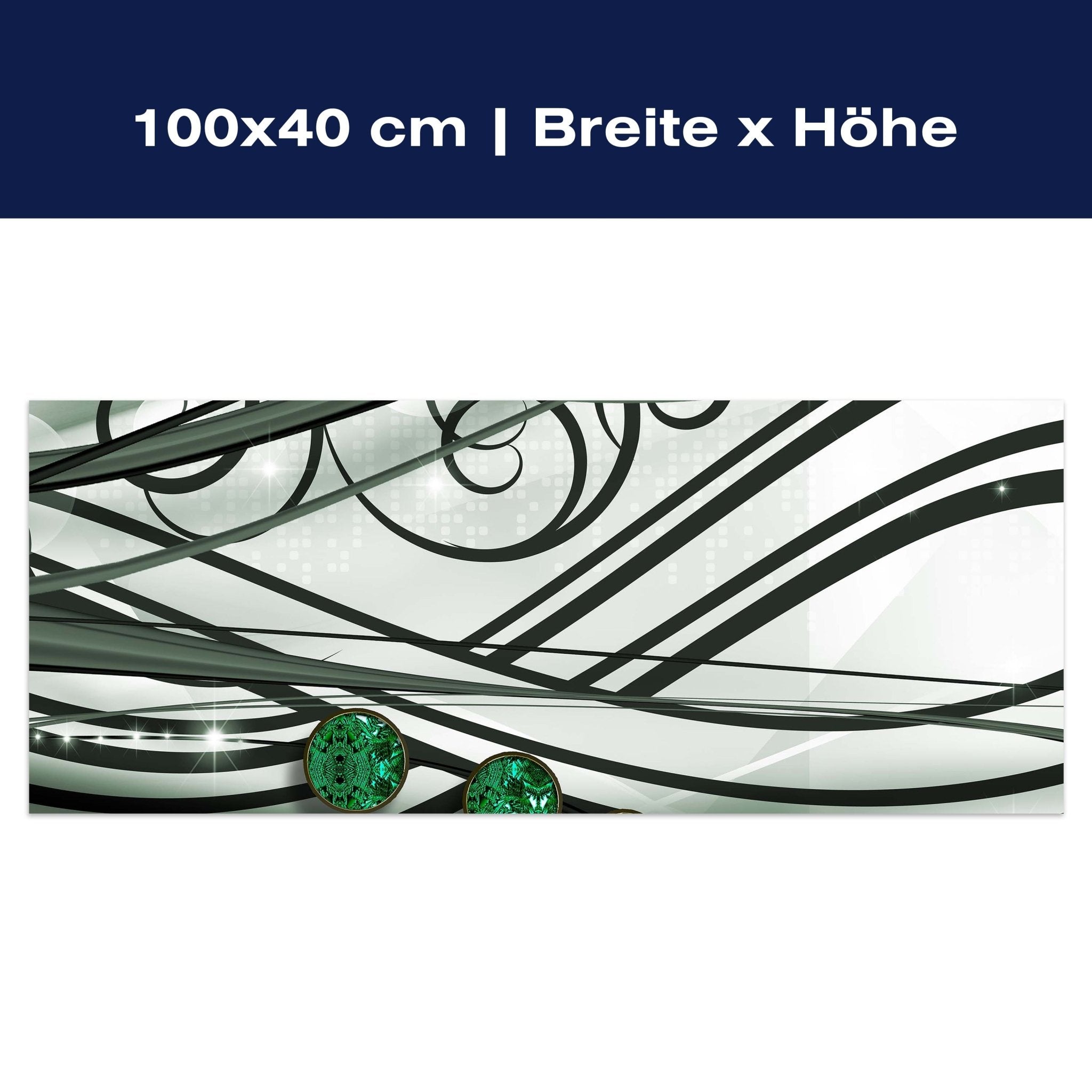 Leinwandbild Ranken Diamant grün M0538 Leinwandbild Ranken Diamant grün M0538