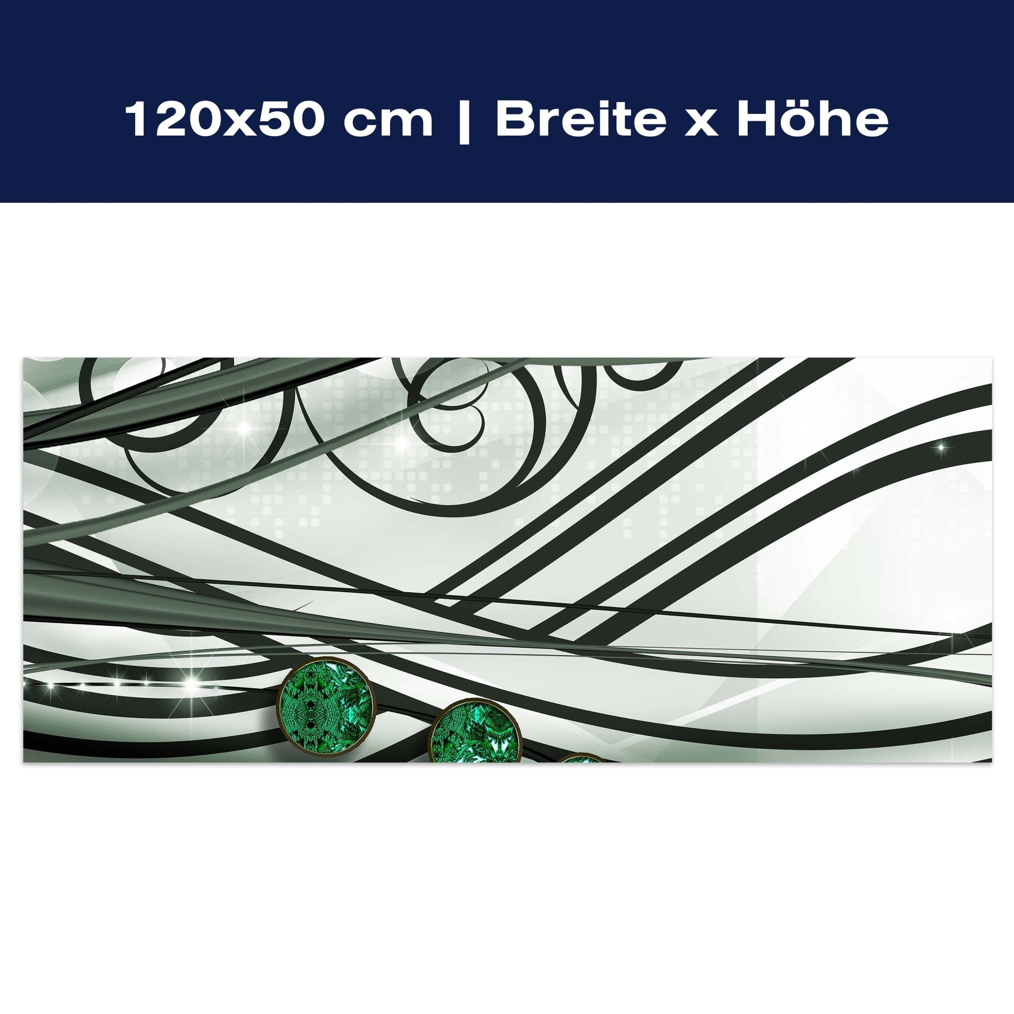 Leinwandbild Ranken Diamant grün M0538 Leinwandbild Ranken Diamant grün M0538