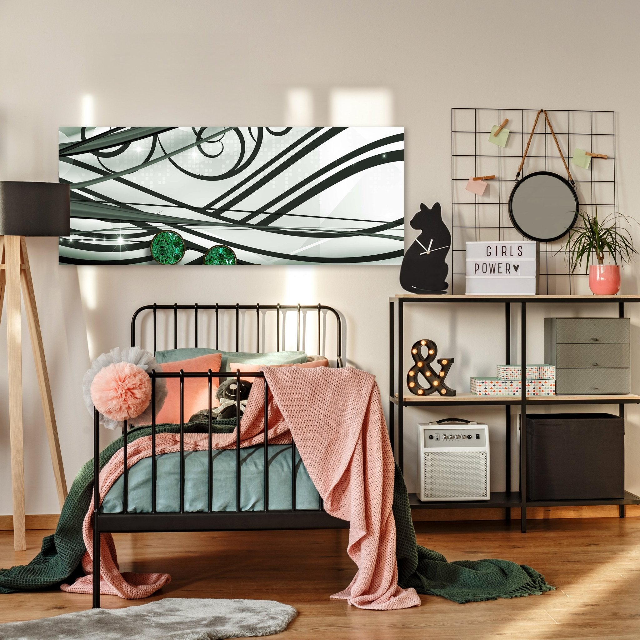 Leinwandbild Ranken Diamant grün M0538 kaufen - Bild 3 Leinwandbild Ranken Diamant grün M0538 kaufen - Bild 3