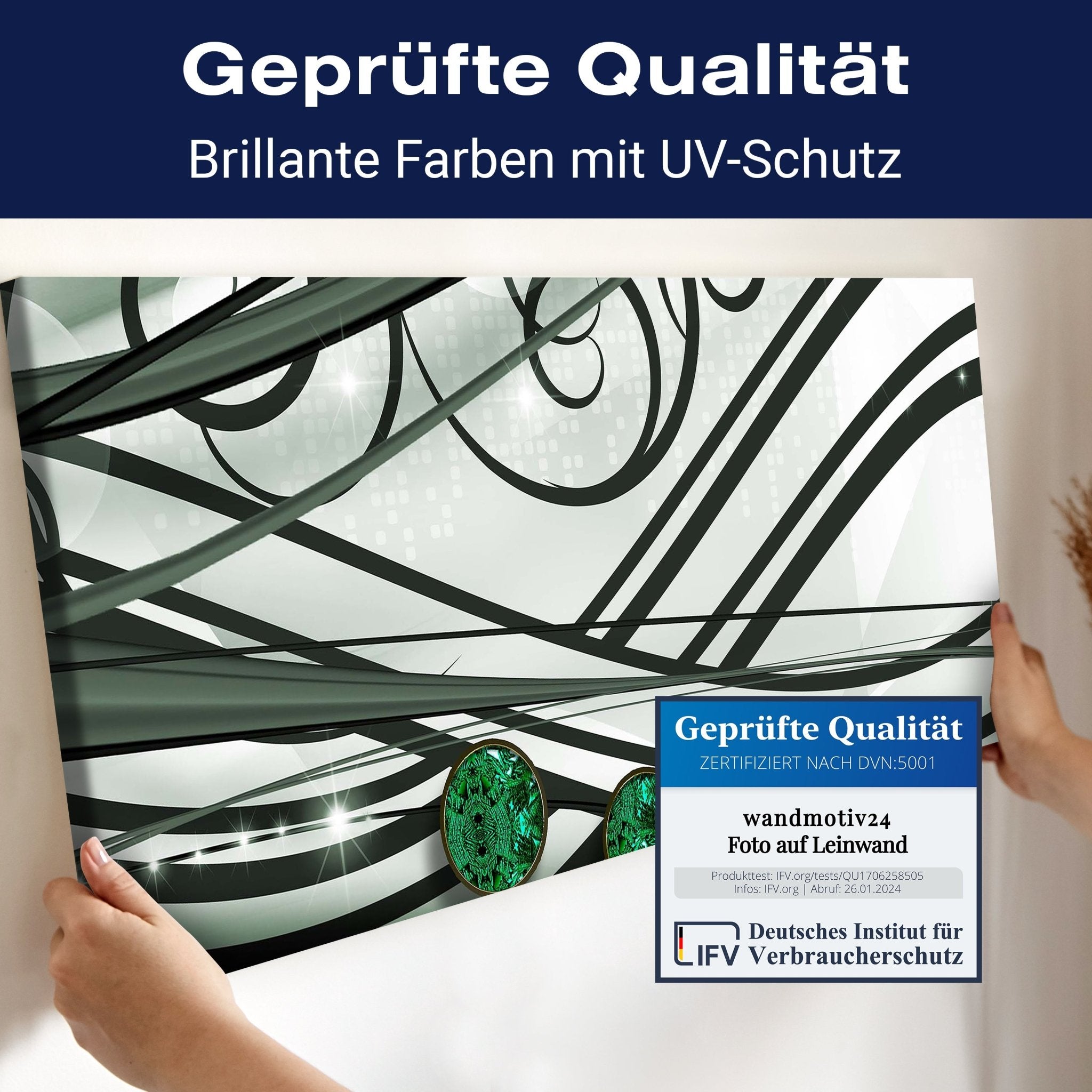 Leinwandbild Ranken Diamant grün M0538 kaufen - Bild 4 Leinwandbild Ranken Diamant grün M0538 kaufen - Bild 4