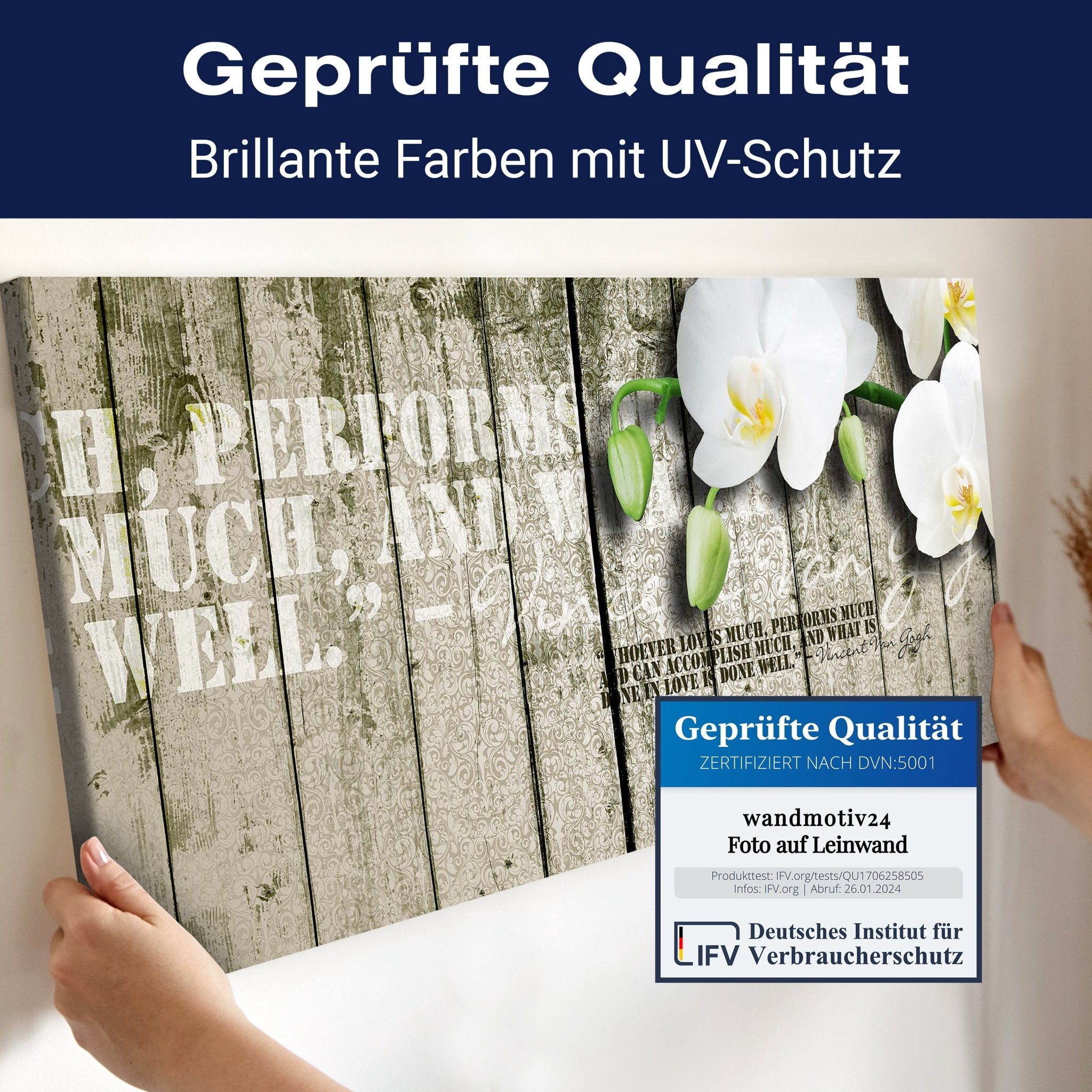 Leinwandbild Holz Zaun weiße Orchidee M0539 kaufen - Bild 4 Leinwandbild Holz Zaun weiße Orchidee M0539 kaufen - Bild 4