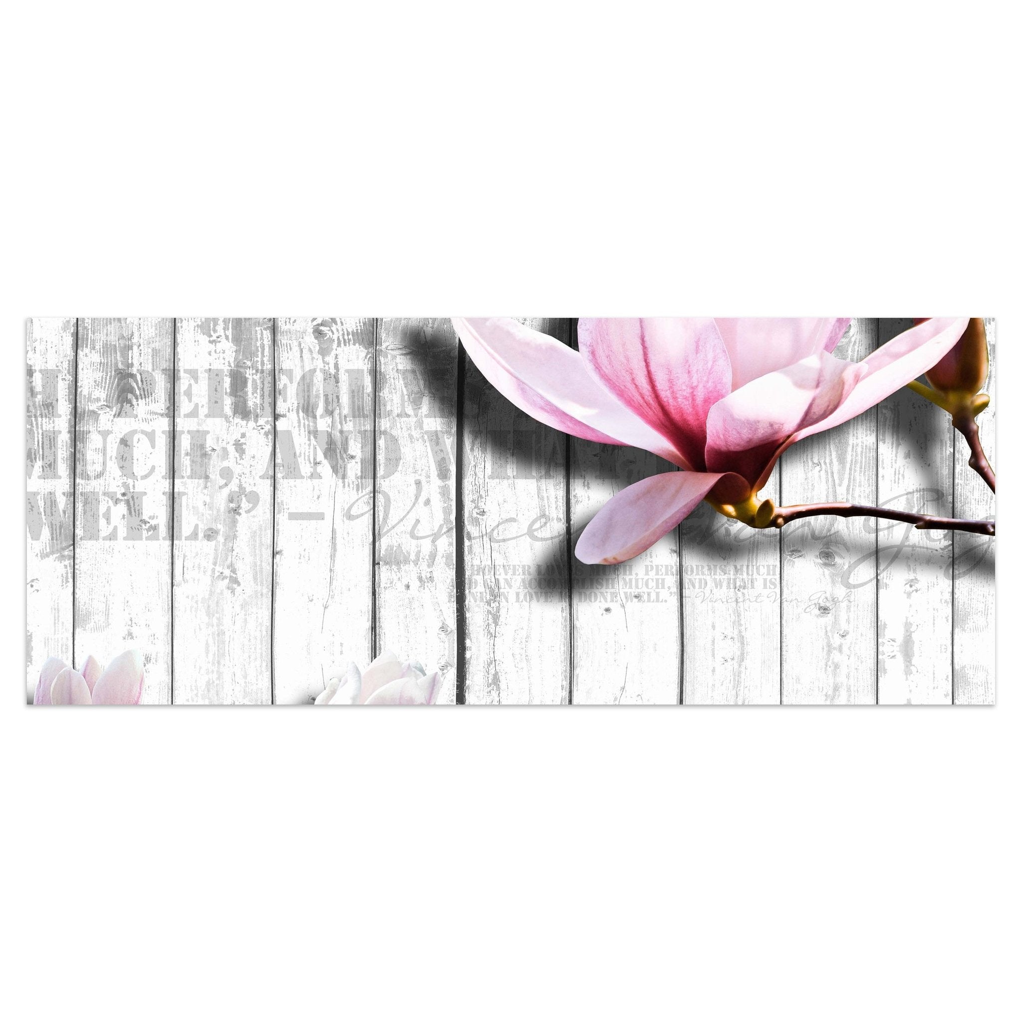 Leinwandbild Holz rosa Blüten M0540 kaufen - Bild 1 Leinwandbild Holz rosa Blüten M0540 kaufen - Bild 1