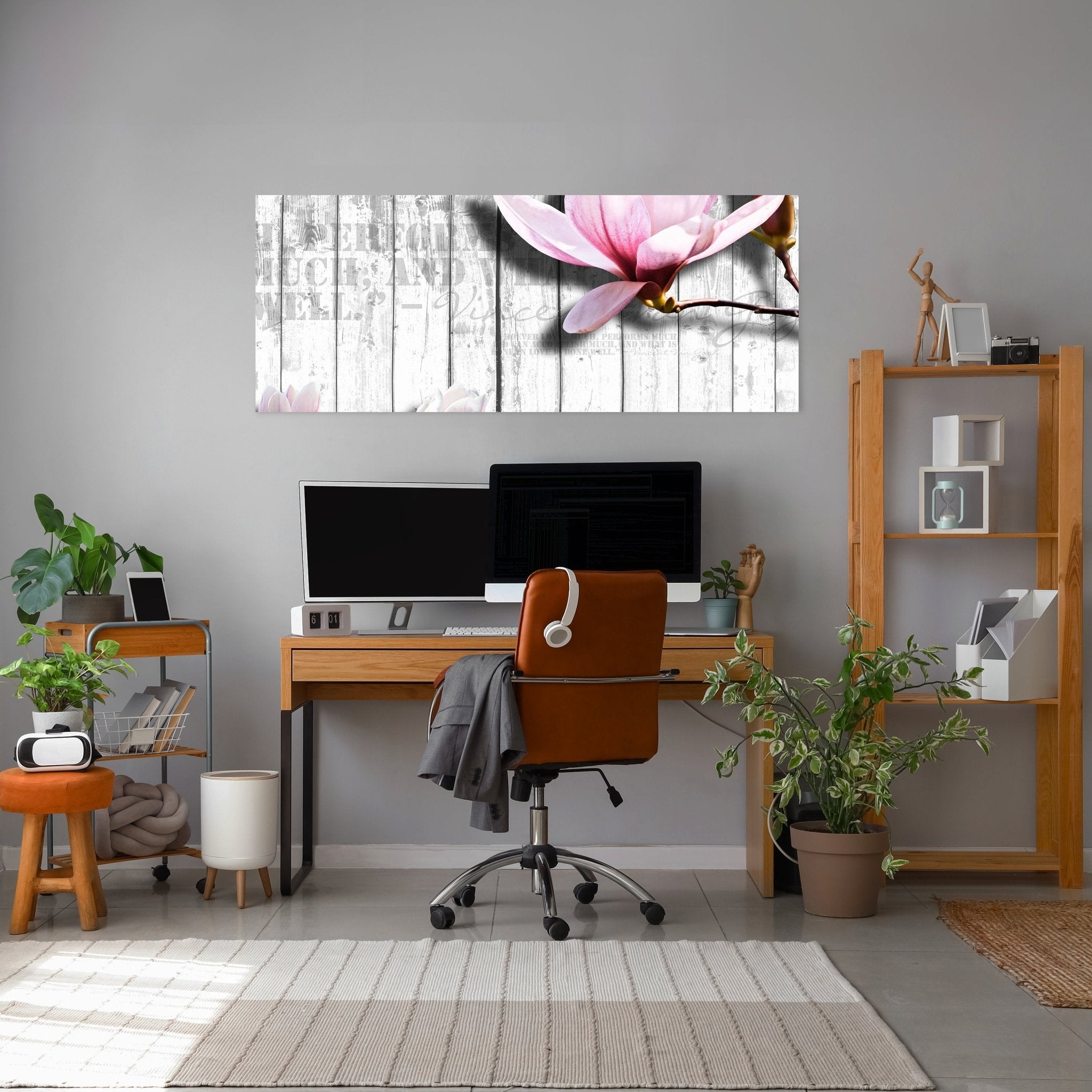 Leinwandbild Holz rosa Blüten M0540 kaufen - Bild 3 Leinwandbild Holz rosa Blüten M0540 kaufen - Bild 3