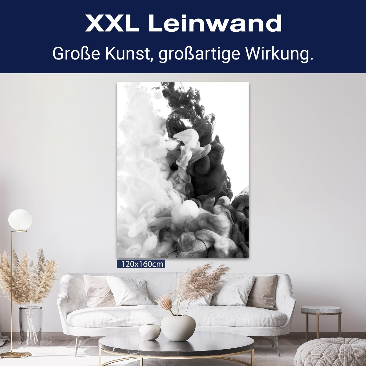 Leinwandbild Schwarz-Weiß, flüssige Farbe M0540 kaufen - Bild 9 Leinwandbild Schwarz-Weiß, flüssige Farbe M0540 kaufen - Bild 9