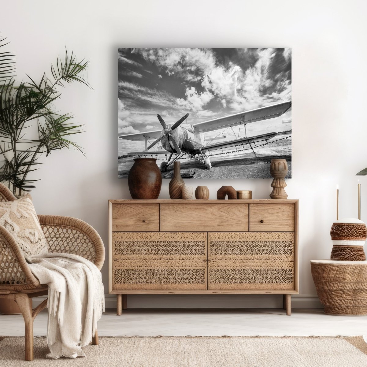 Leinwandbild Schwarz-Weiß, Flugzeug M0541 kaufen - Bild 2 Leinwandbild Schwarz-Weiß, Flugzeug M0541 kaufen - Bild 2