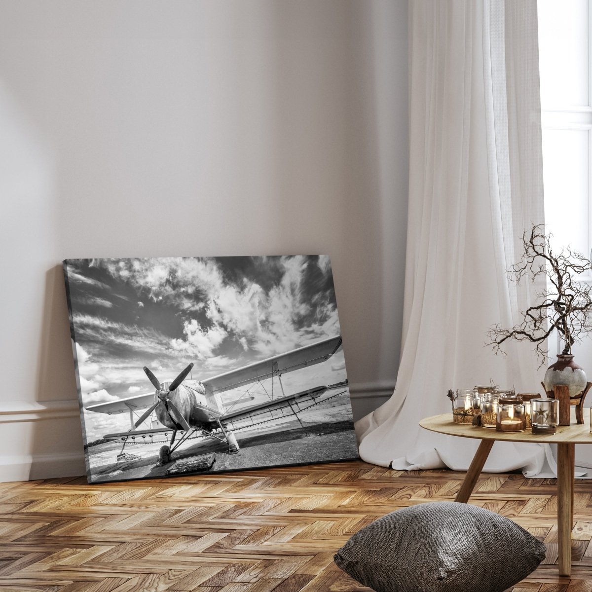Leinwandbild Schwarz-Weiß, Flugzeug M0541 kaufen - Bild 3 Leinwandbild Schwarz-Weiß, Flugzeug M0541 kaufen - Bild 3