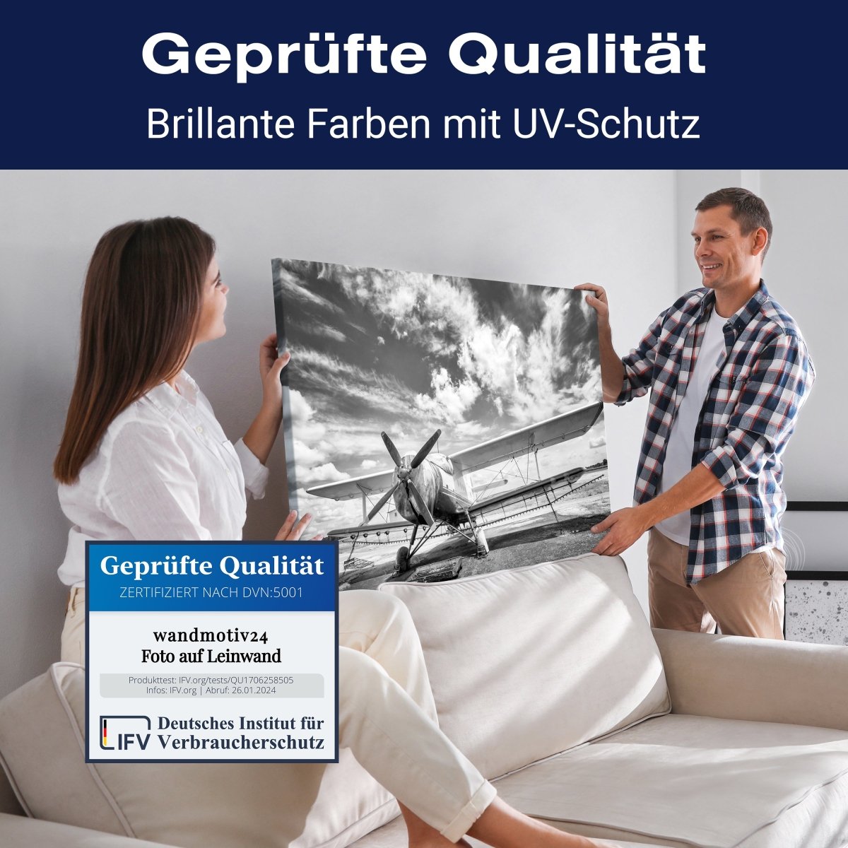 Leinwandbild Schwarz-Weiß, Flugzeug M0541 kaufen - Bild 4 Leinwandbild Schwarz-Weiß, Flugzeug M0541 kaufen - Bild 4