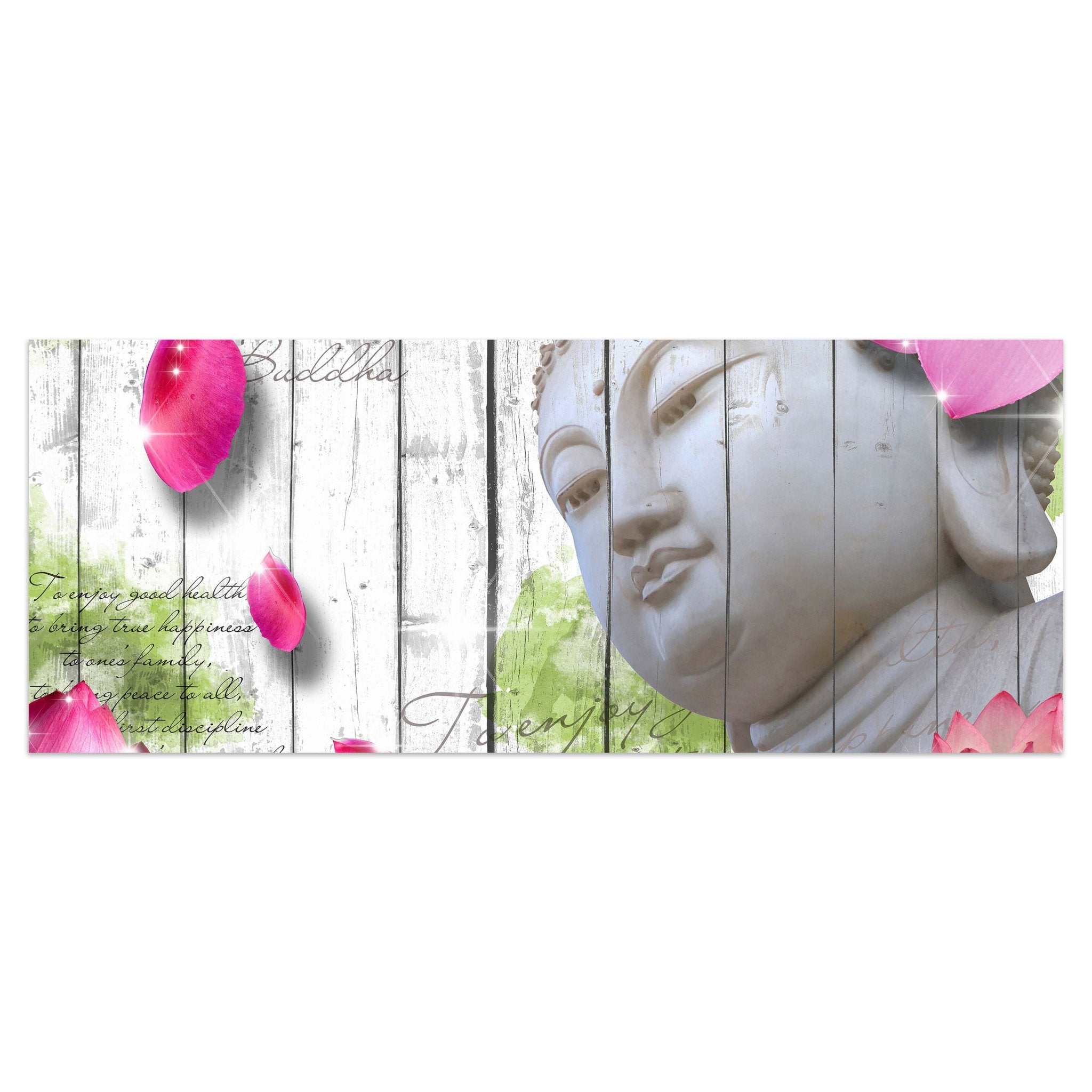 Leinwandbild Holz Blüten Buddha M0544 kaufen - Bild 1 Leinwandbild Holz Blüten Buddha M0544 kaufen - Bild 1