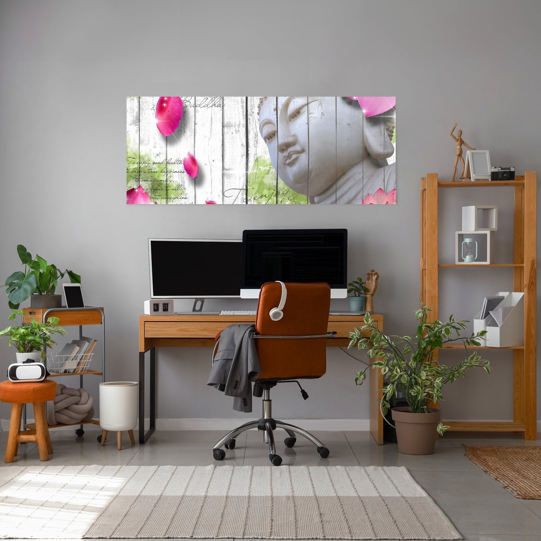 Leinwandbild Holz Blüten Buddha M0544 kaufen - Bild 3 Leinwandbild Holz Blüten Buddha M0544 kaufen - Bild 3