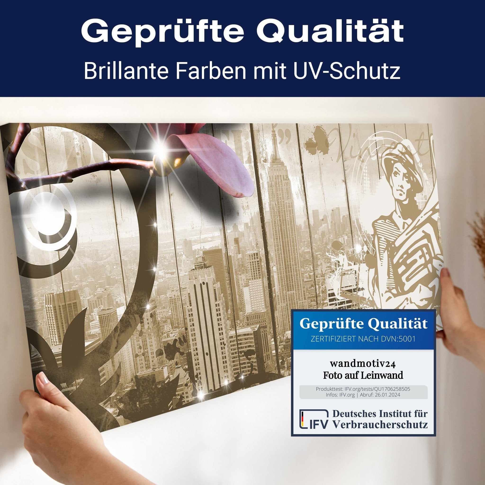 Leinwandbild Musik Vintage Blüten New York M0548 kaufen - Bild 4 Leinwandbild Musik Vintage Blüten New York M0548 kaufen - Bild 4