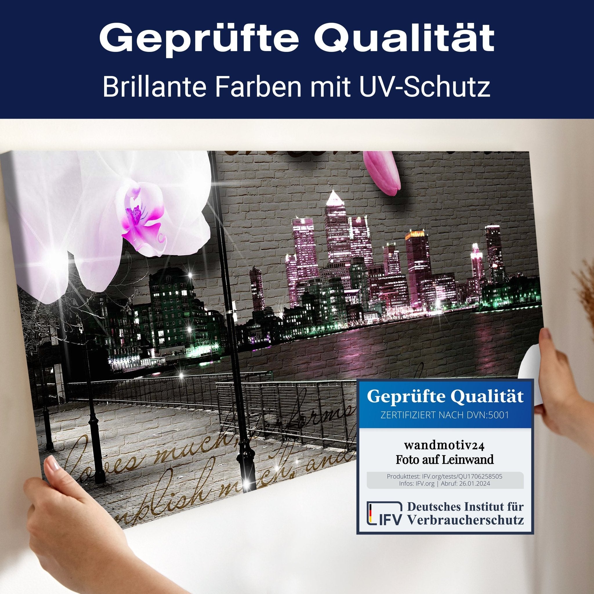 Leinwandbild Klinker Vintage Blüten Modern M0549 kaufen - Bild 4 Leinwandbild Klinker Vintage Blüten Modern M0549 kaufen - Bild 4